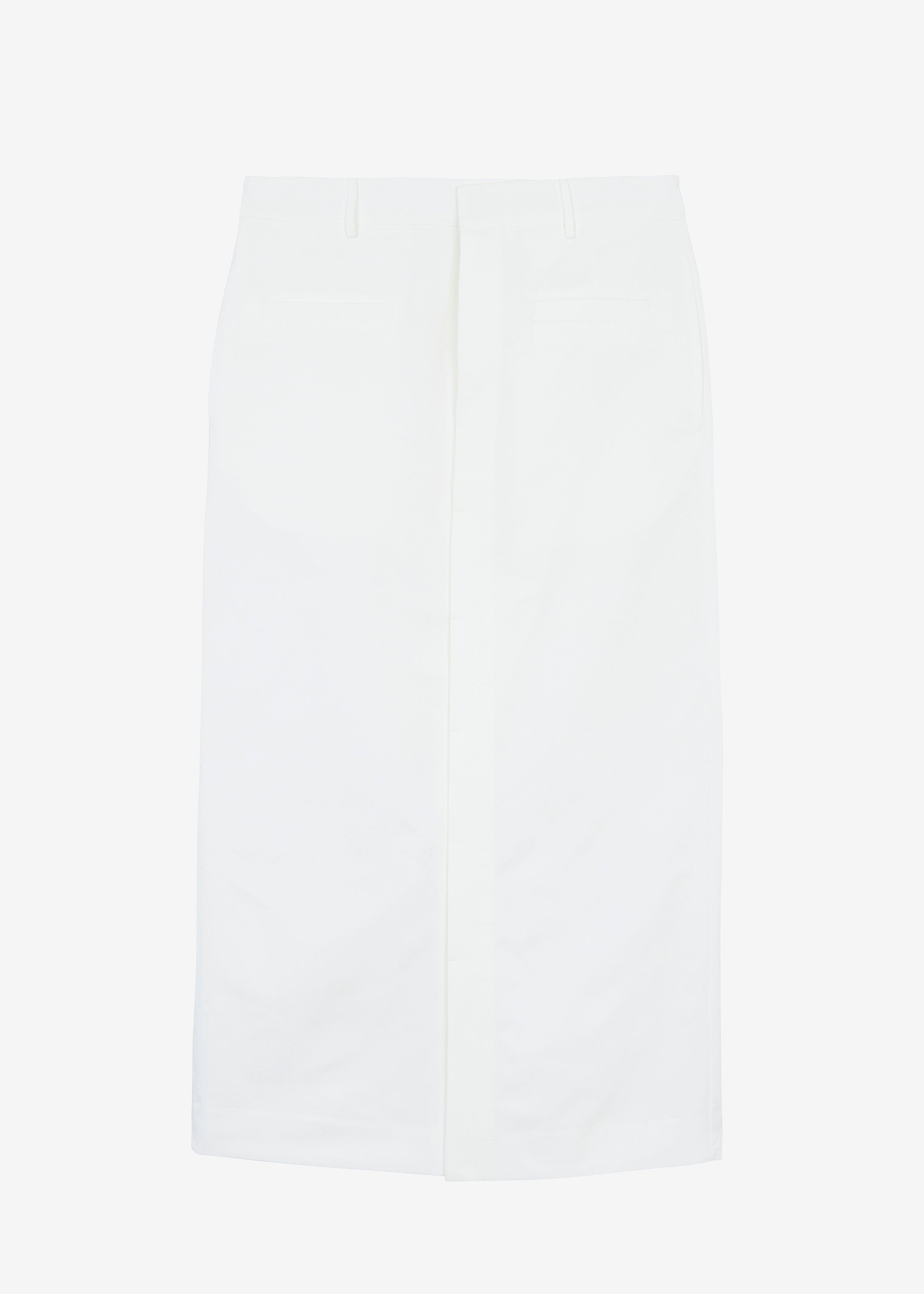Norah Slit Midi Skirt - White - 9