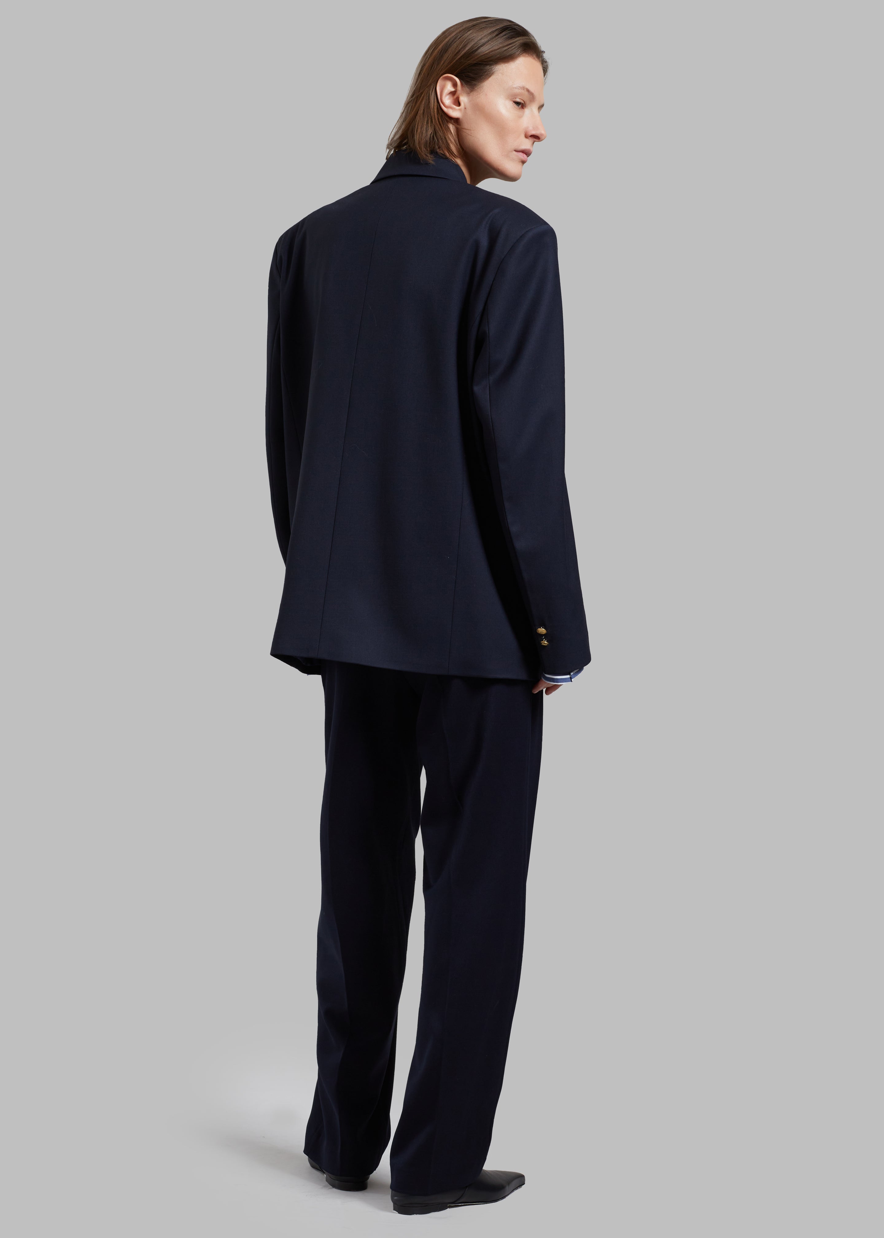 Oline Double Breasted Blazer - Dark Navy - 8