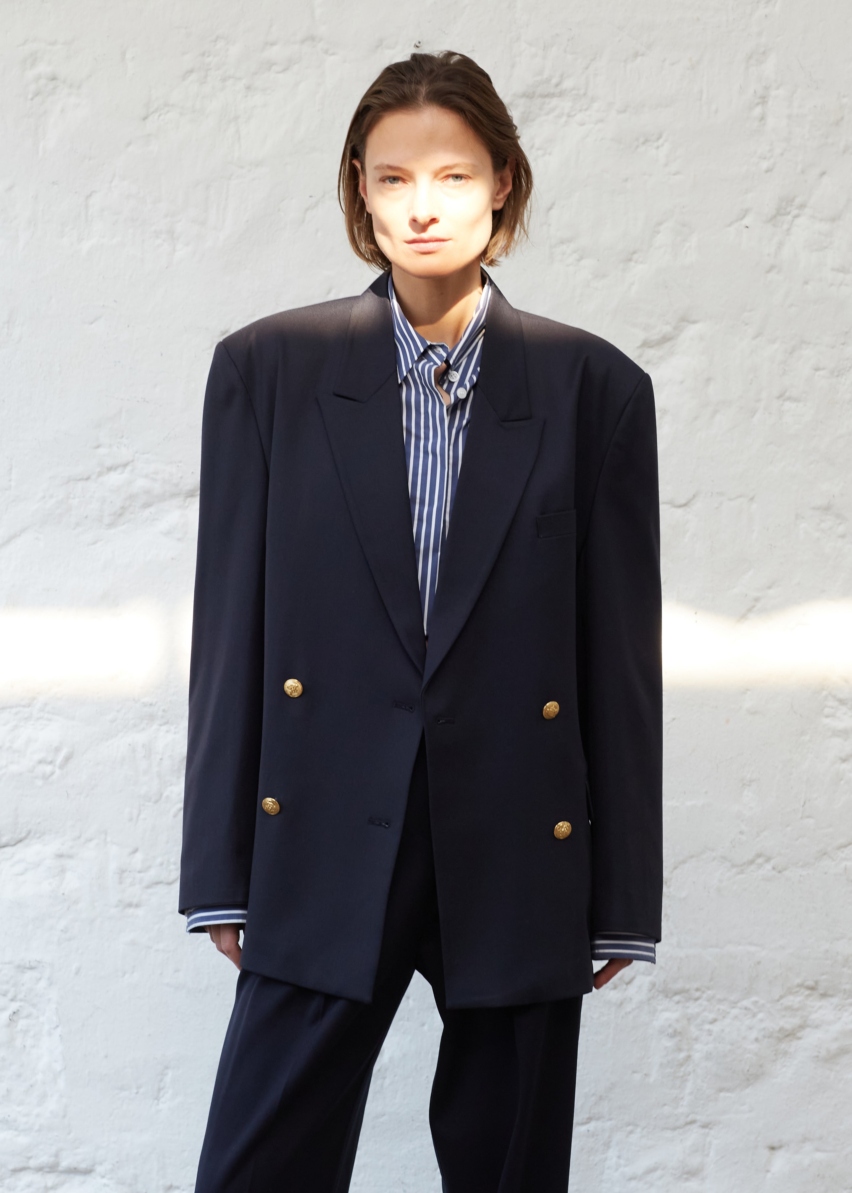 Oline Double Breasted Blazer - Dark Navy - 5