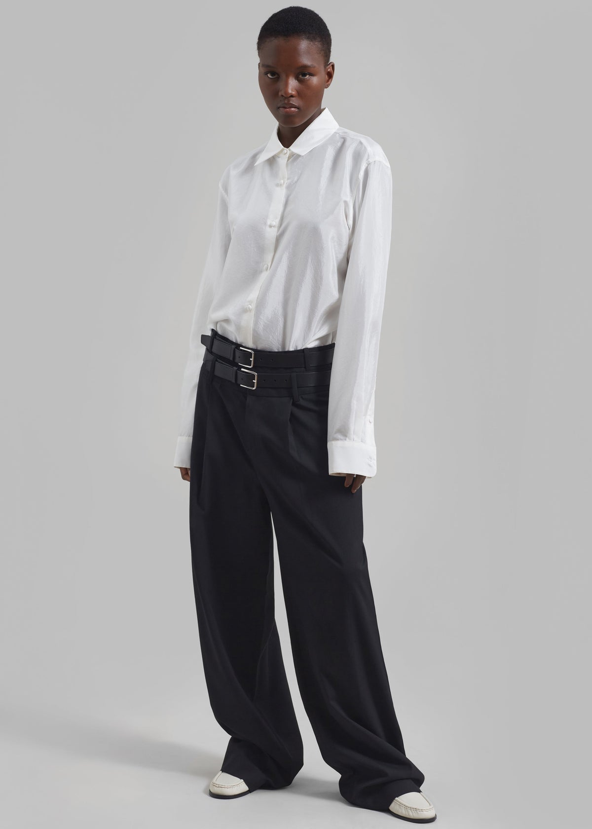 Olwen Pintuck Trousers - Black - 12