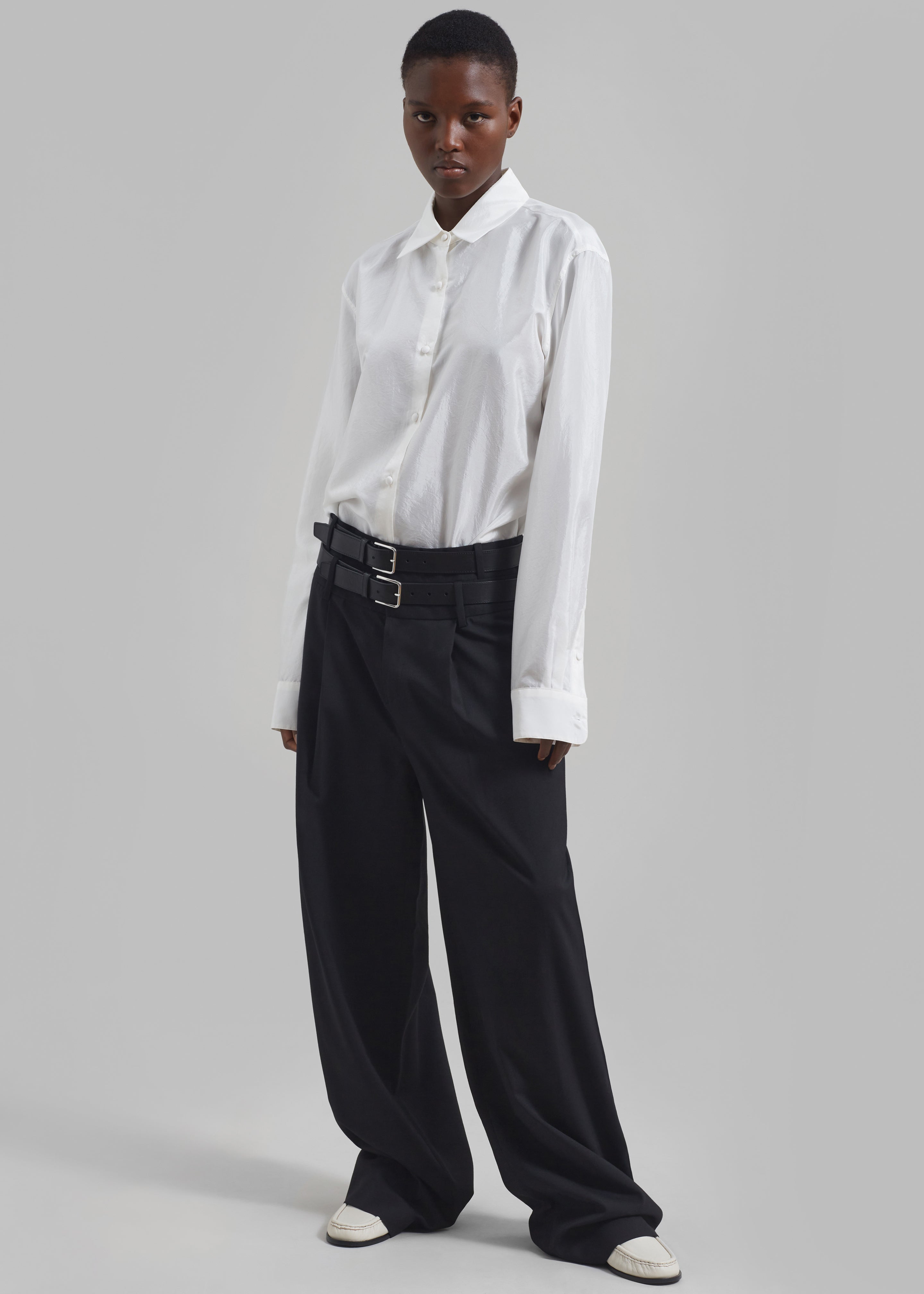 Olwen Pintuck Trousers - Black - 12