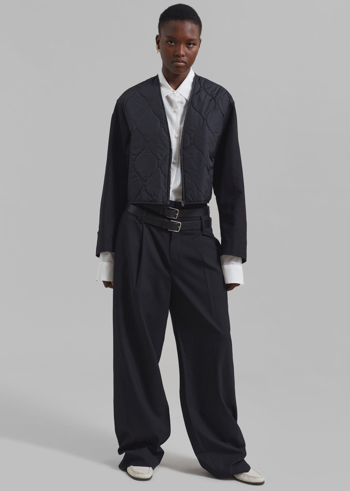 Olwen Pintuck Trousers - Black - 11