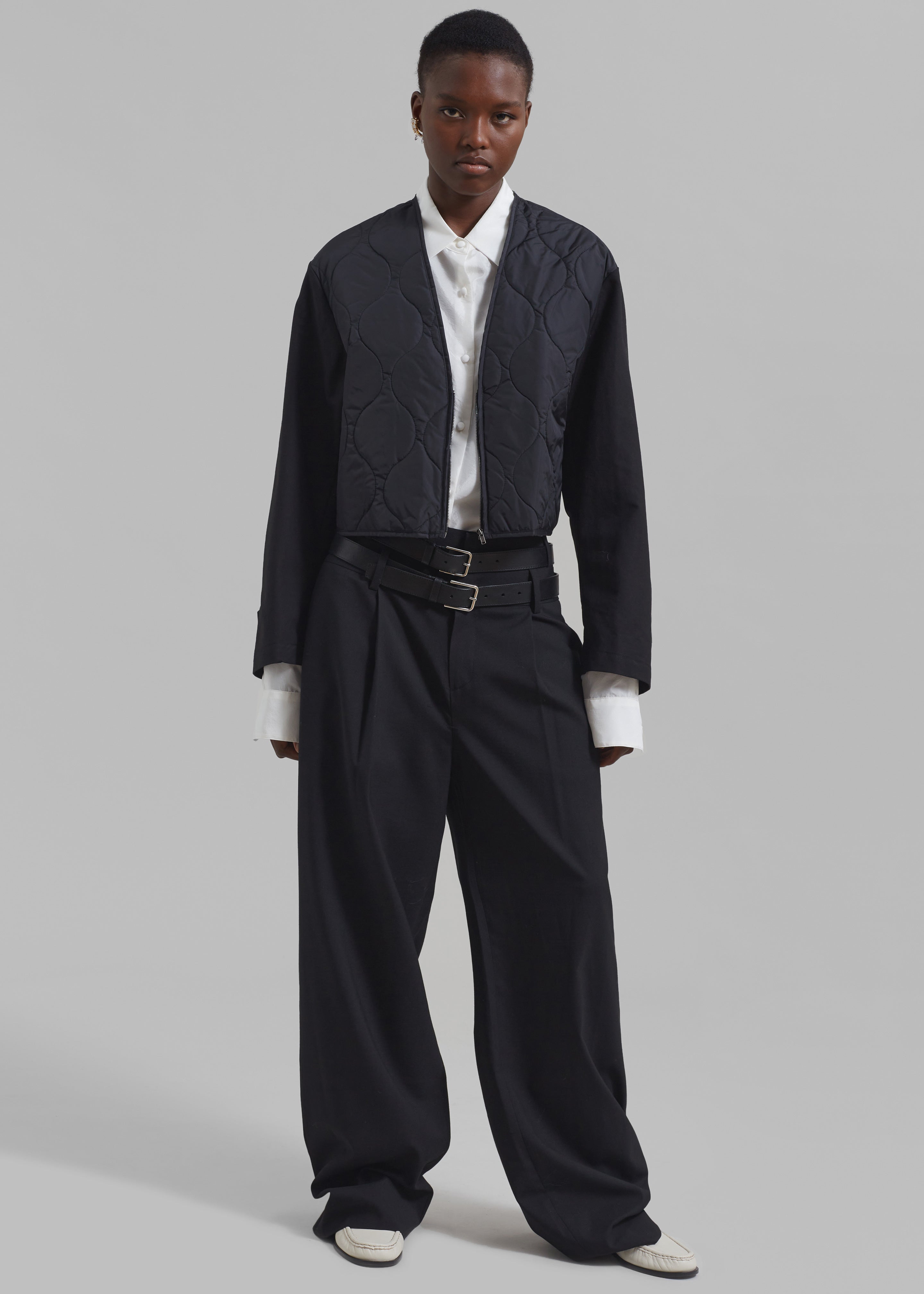 Olwen Pintuck Trousers - Black - 11