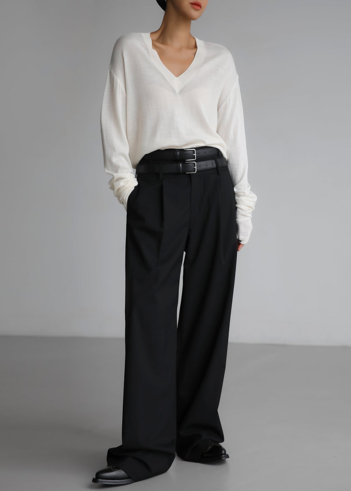Olwen Pintuck Trousers - Black - 6
