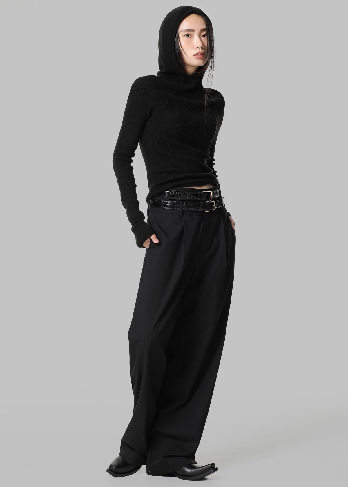 Olwen Pintuck Trousers - Black - 8
