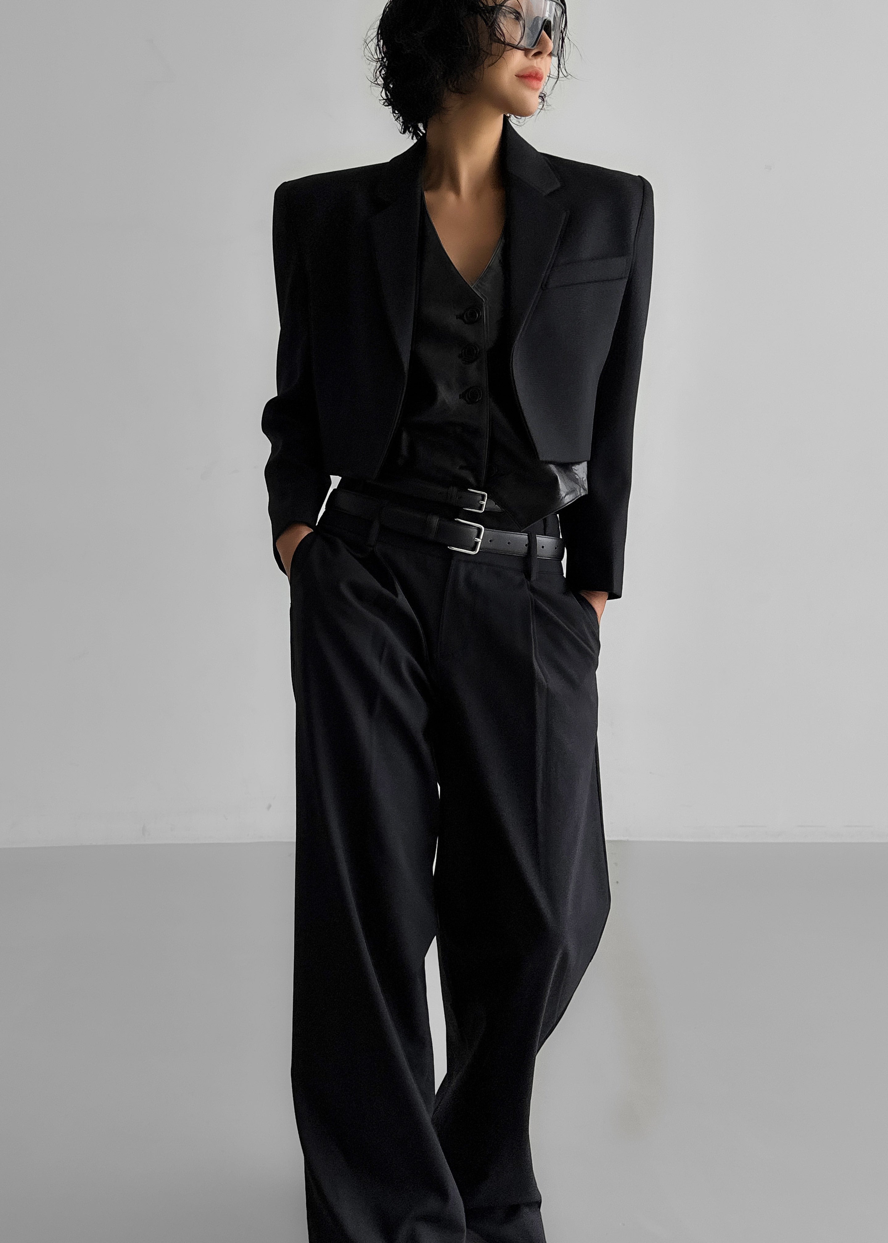 Olwen Pintuck Trousers - Black - 4