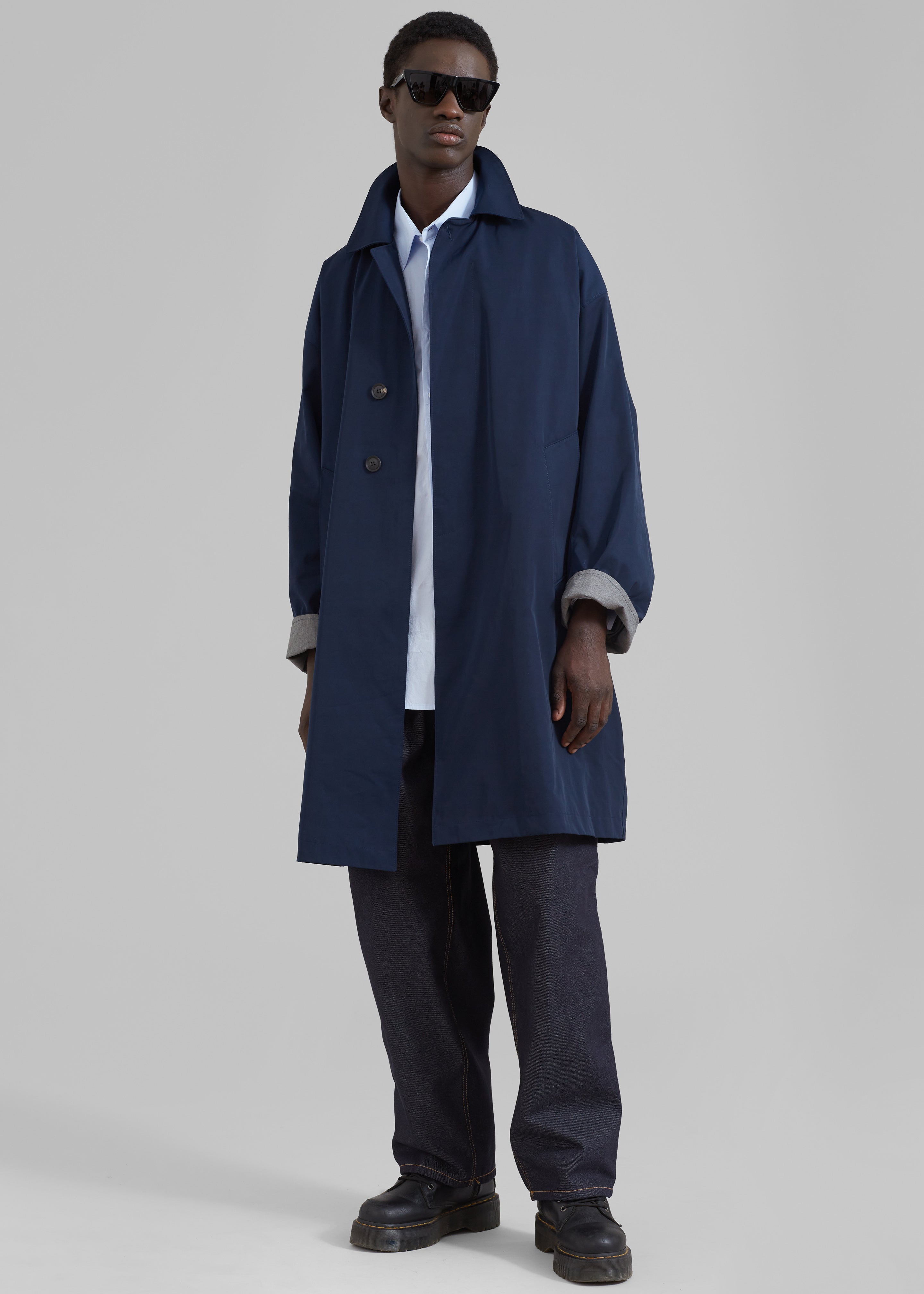 Peter Trench Coat - Navy - 1