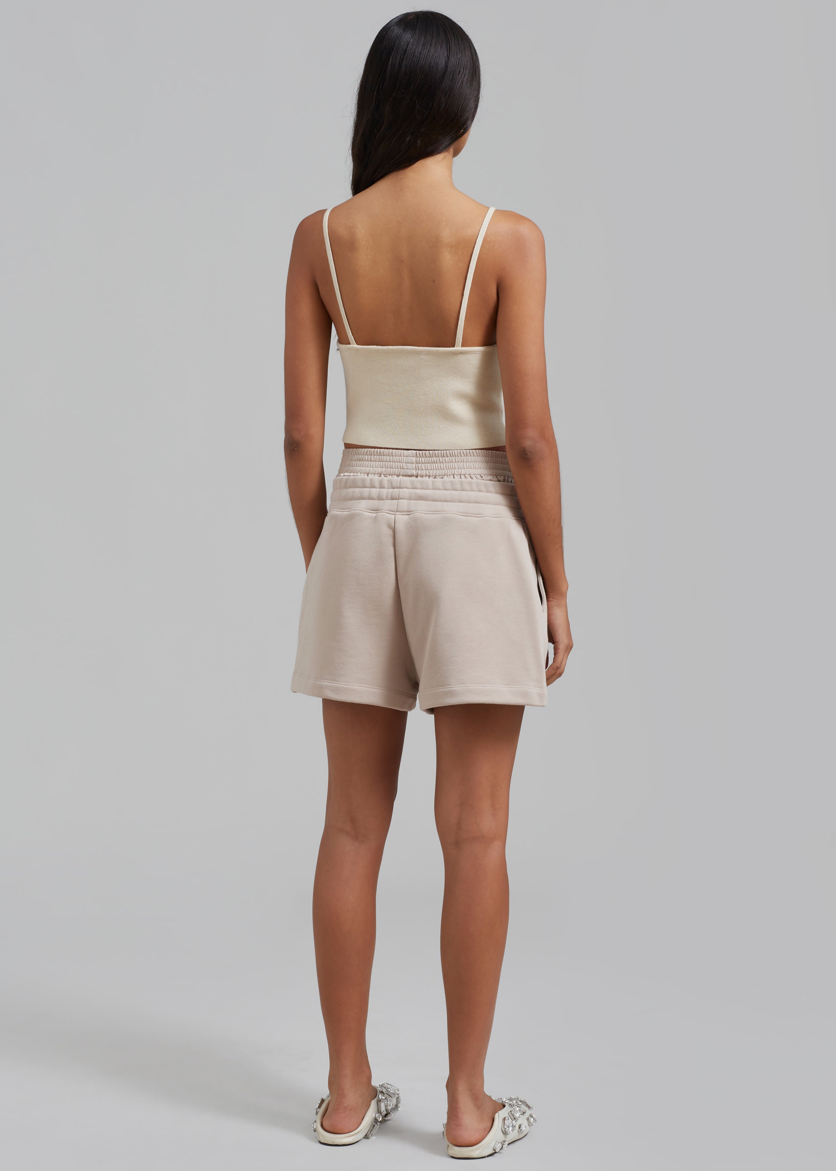 3.1 Phillip Lim Sweatshort with Satin Boxer WB - Concrete - 5