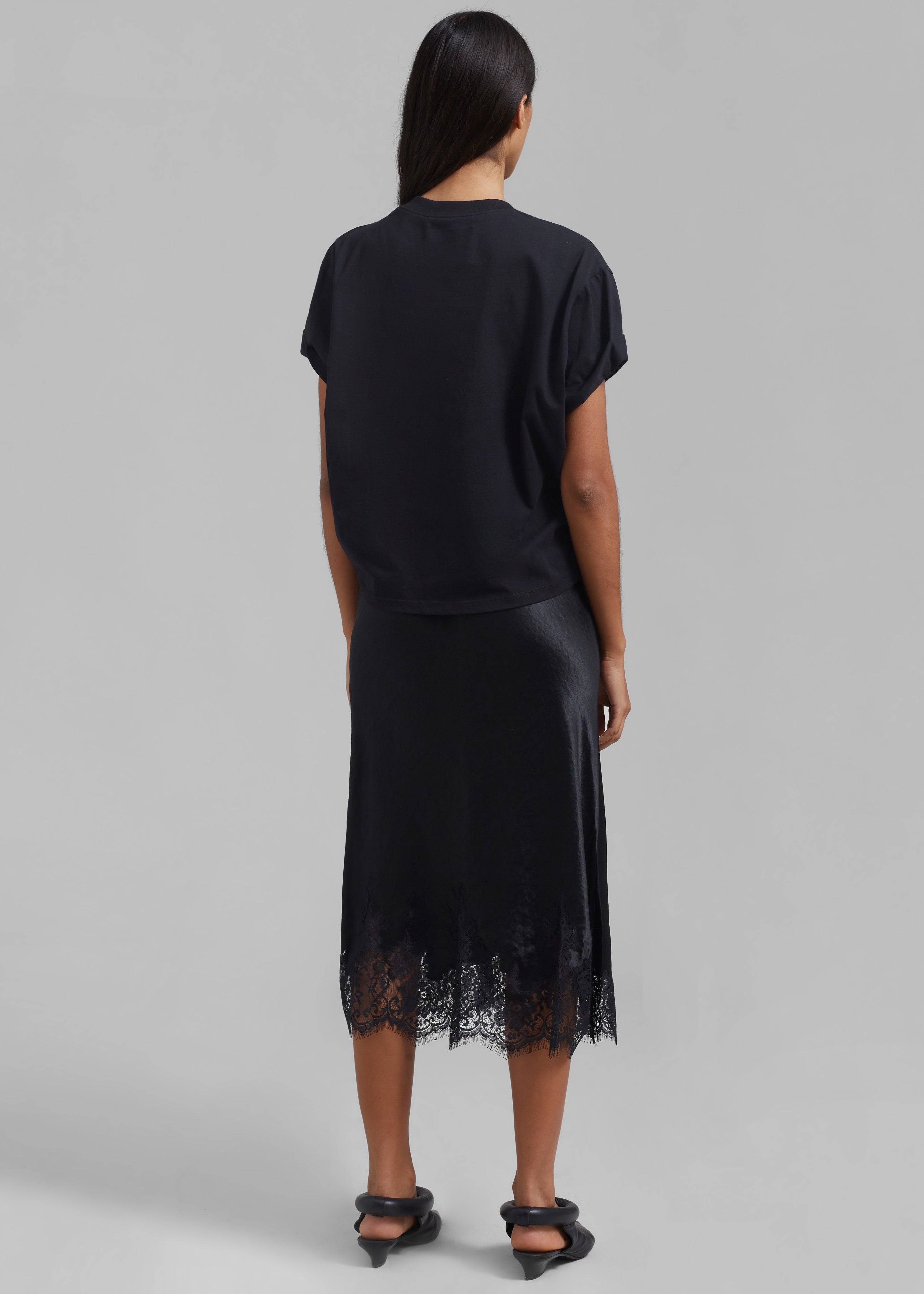 3.1 Phillip Lim We Are NY Twist T-Shirt Slip Dress - Black Multi - 8