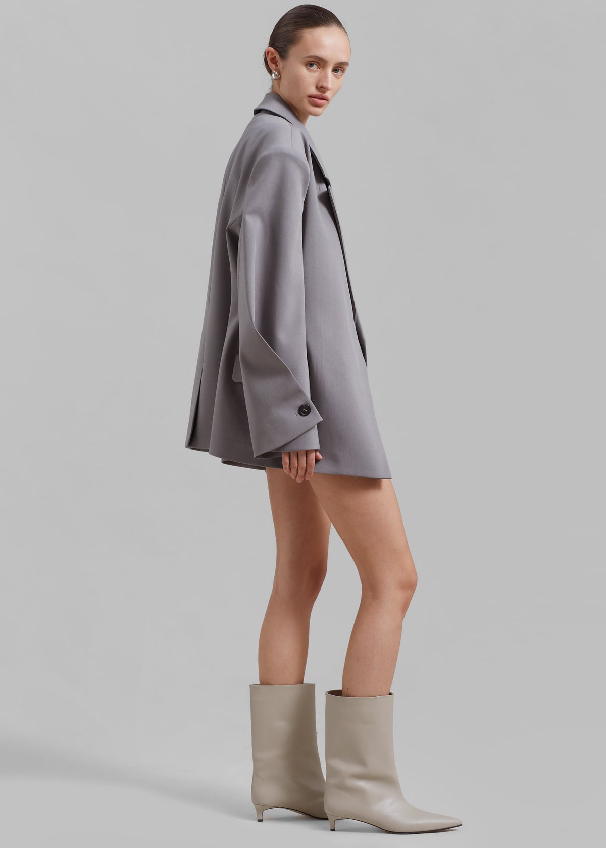 Pia Boxy Blazer - Grey - 6