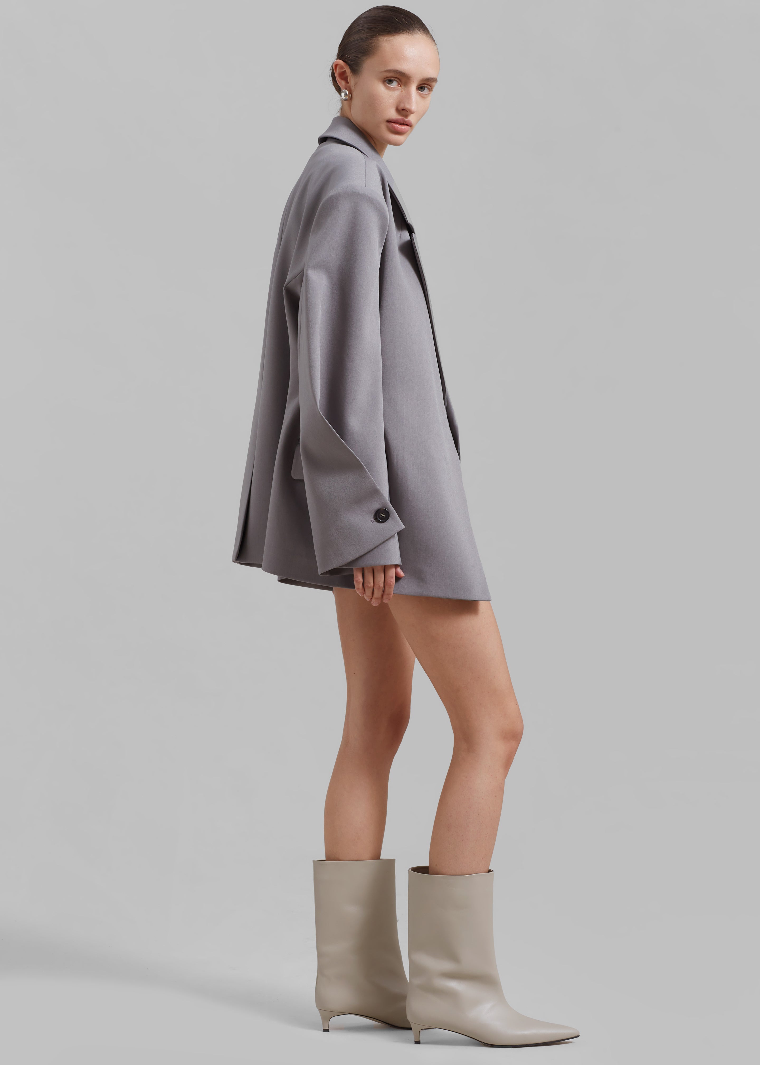 Pia Boxy Blazer - Grey - 6
