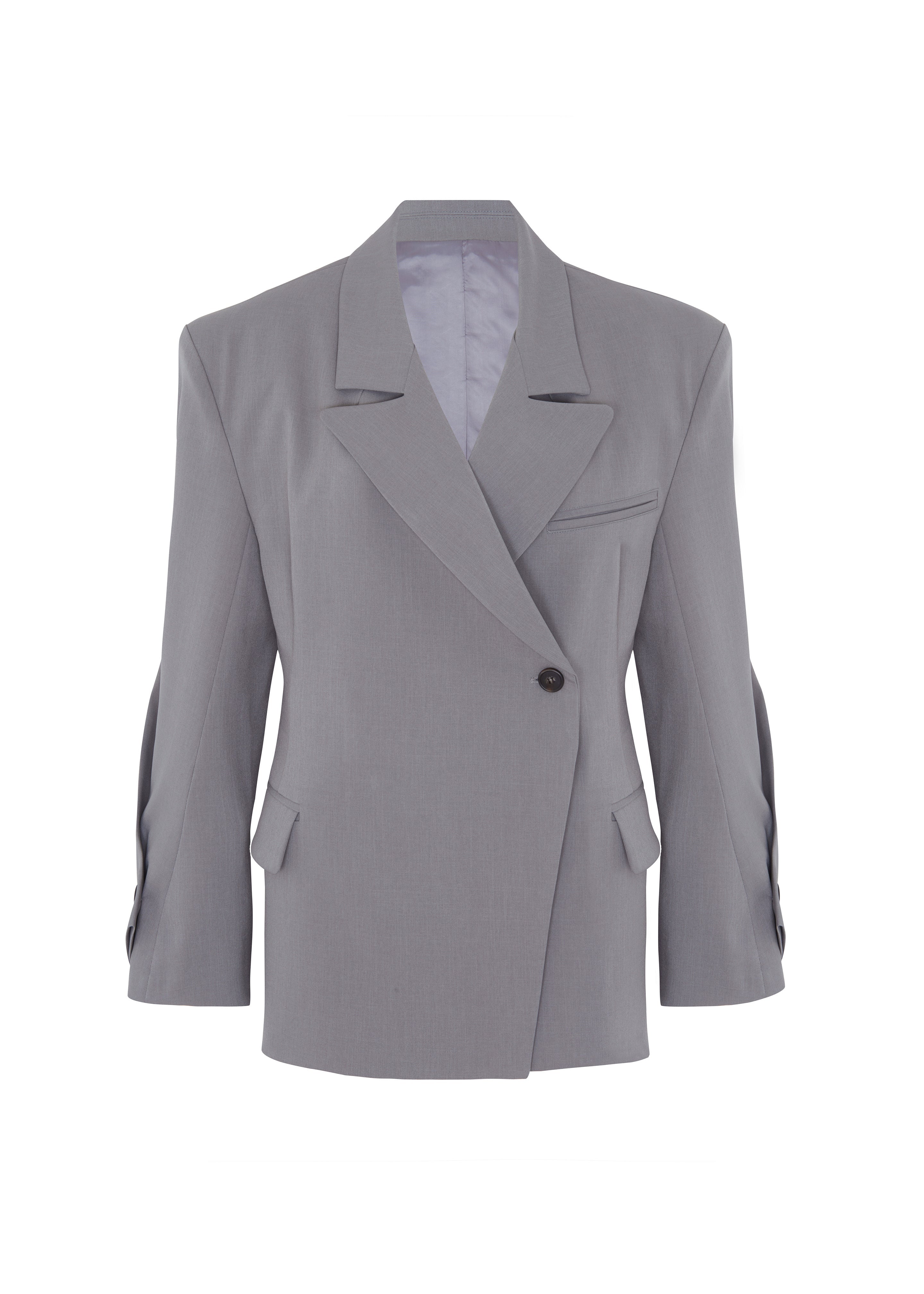 Pia Boxy Blazer - Grey - 11