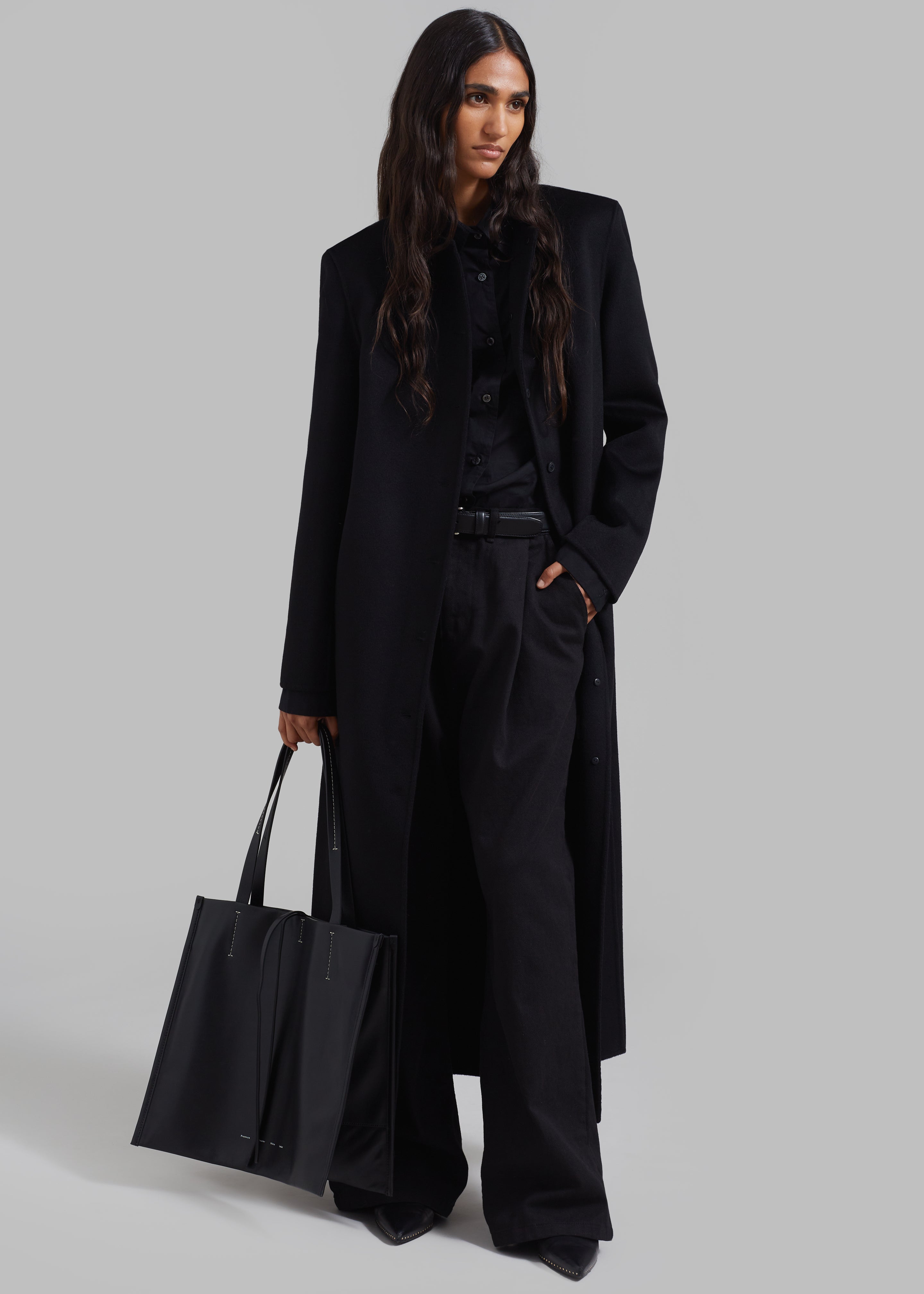 Proenza Schouler White Label Twin Nappa Tote - Black - 8