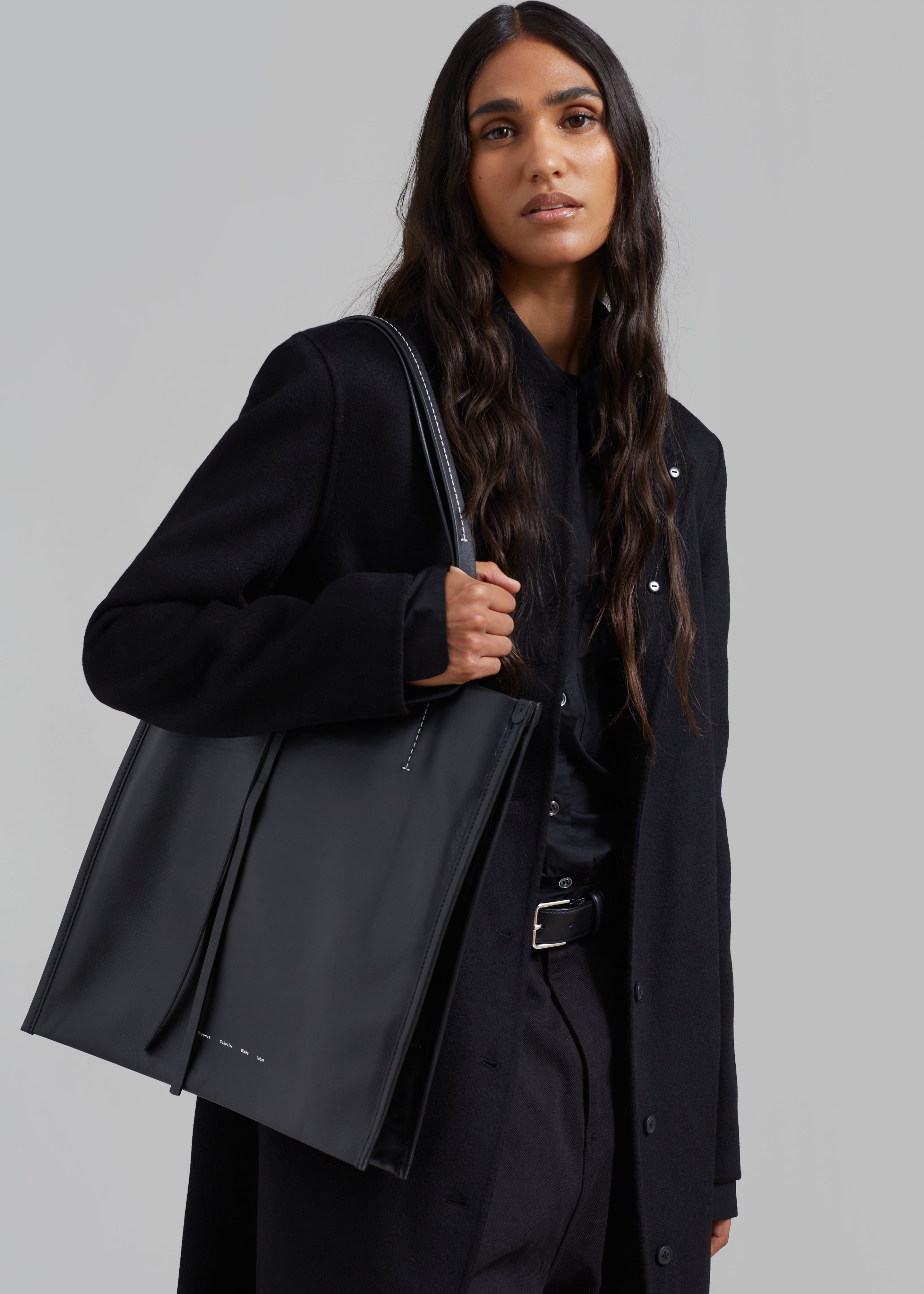 Proenza Schouler White Label Twin Nappa Tote - Black - 5