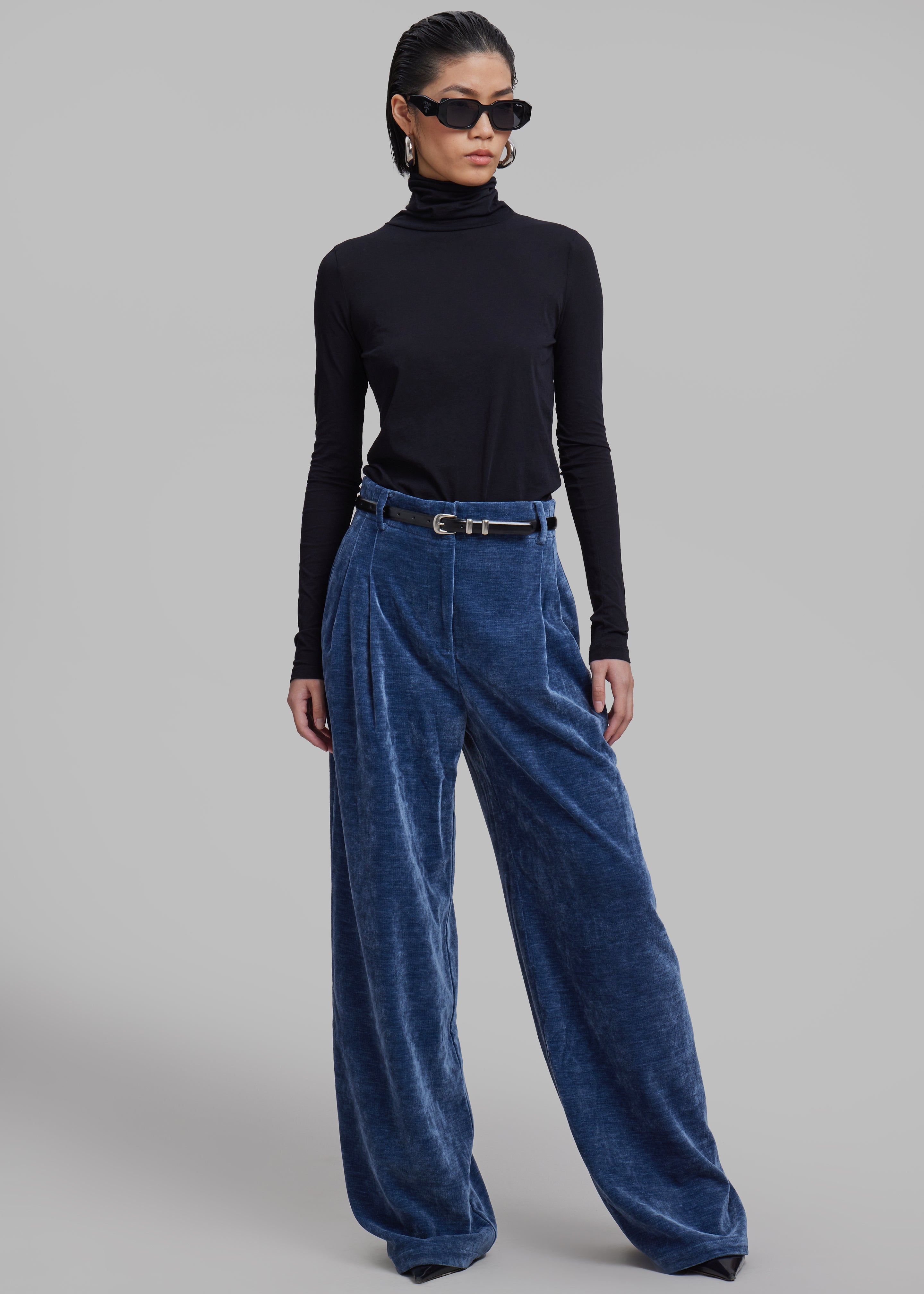 Proenza Schouler White Label Aria Pants - Steel Blue - 1