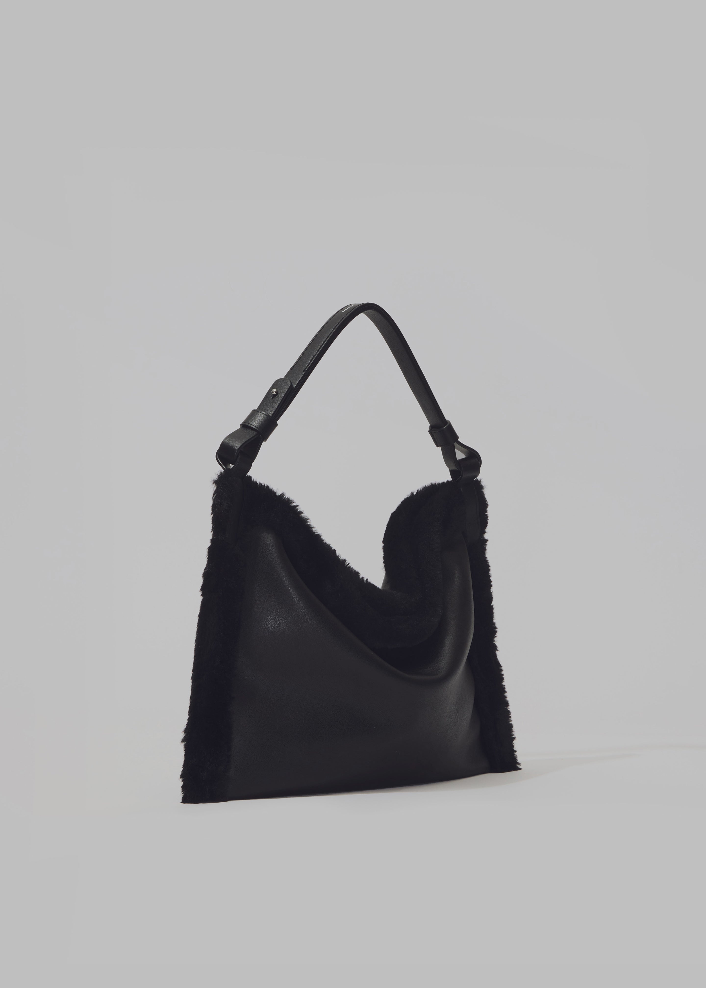 Proenza Schouler White Label Minetta Faux Shearling Bag - Black - 5