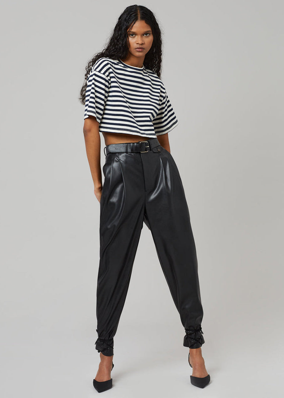 Pernille Faux Leather Pants - Black - 8