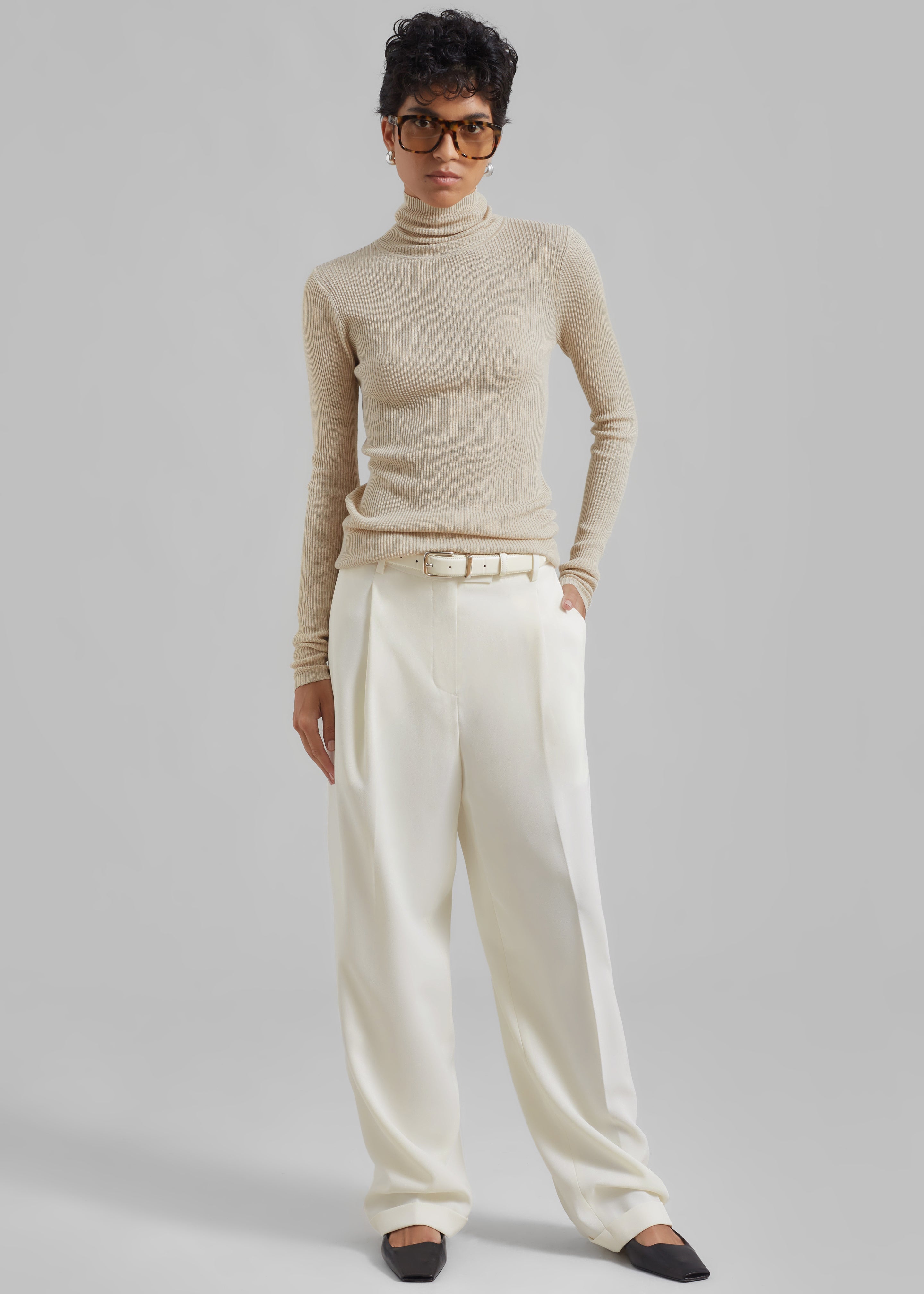 Quinnie Trousers - Cream - 2