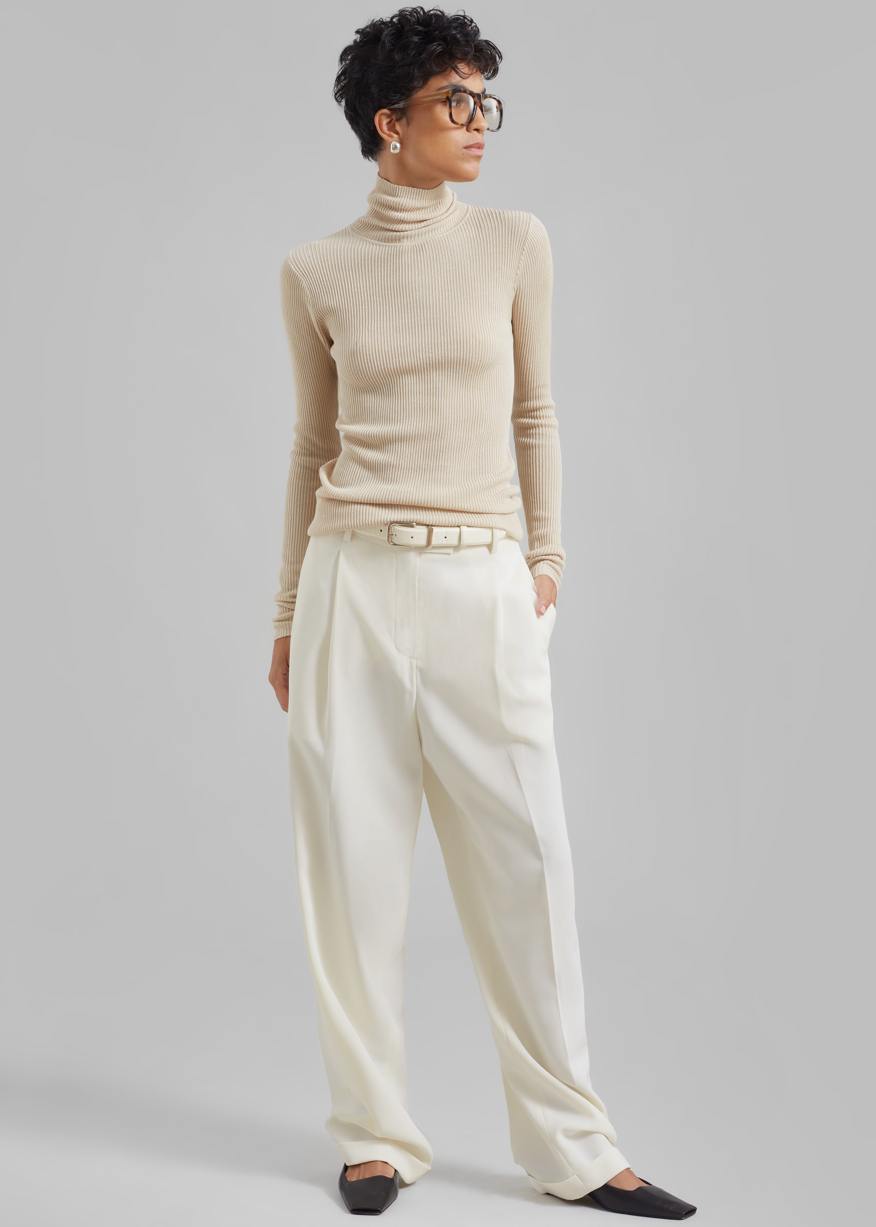 Quinnie Trousers - Cream - 6