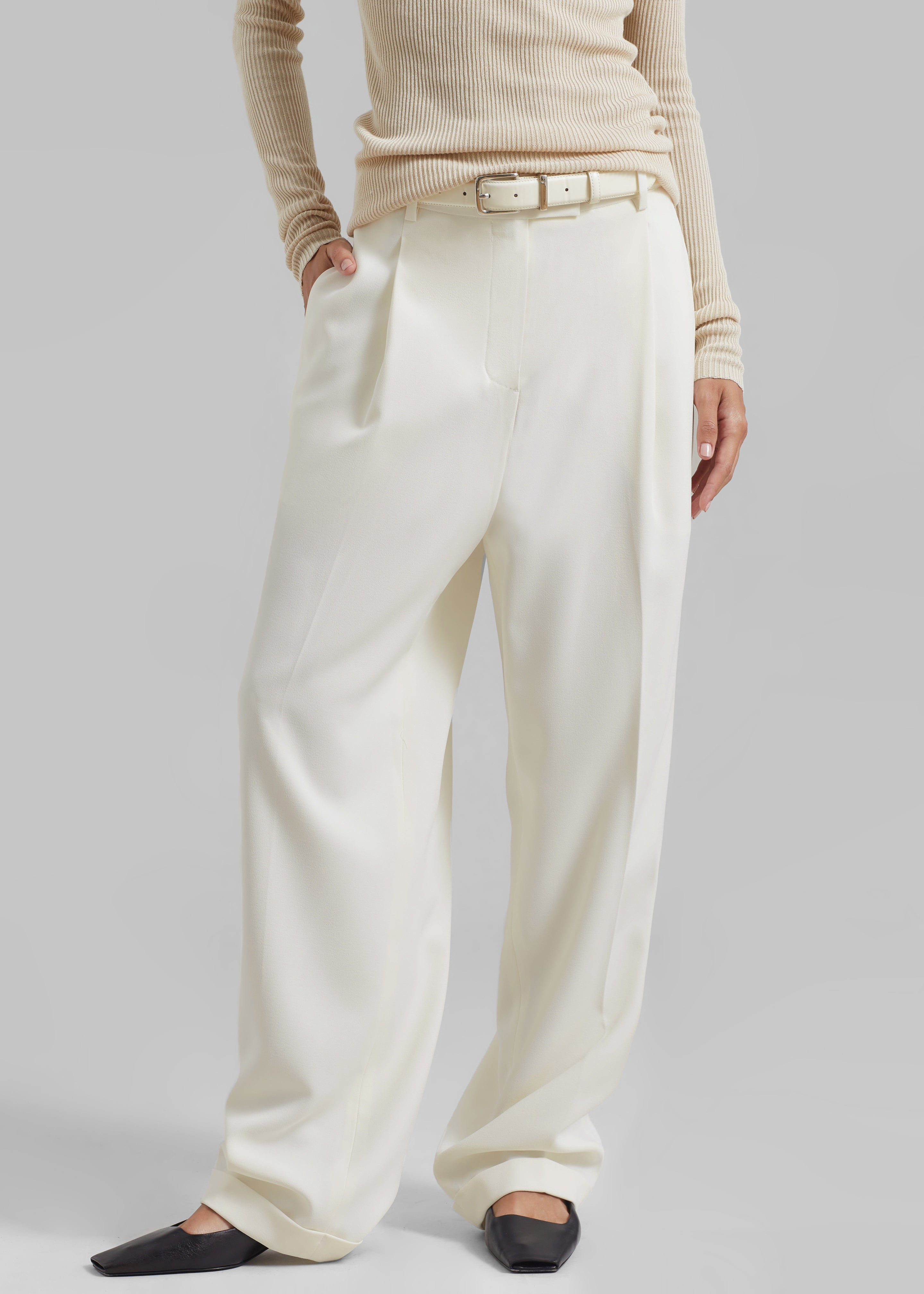 Quinnie Trousers - Cream - 4