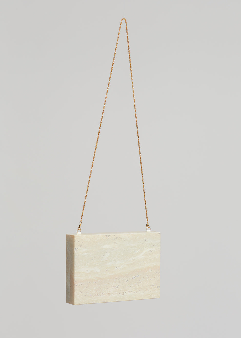 GIA x RHW Wooden Clutch - Travertino - 4
