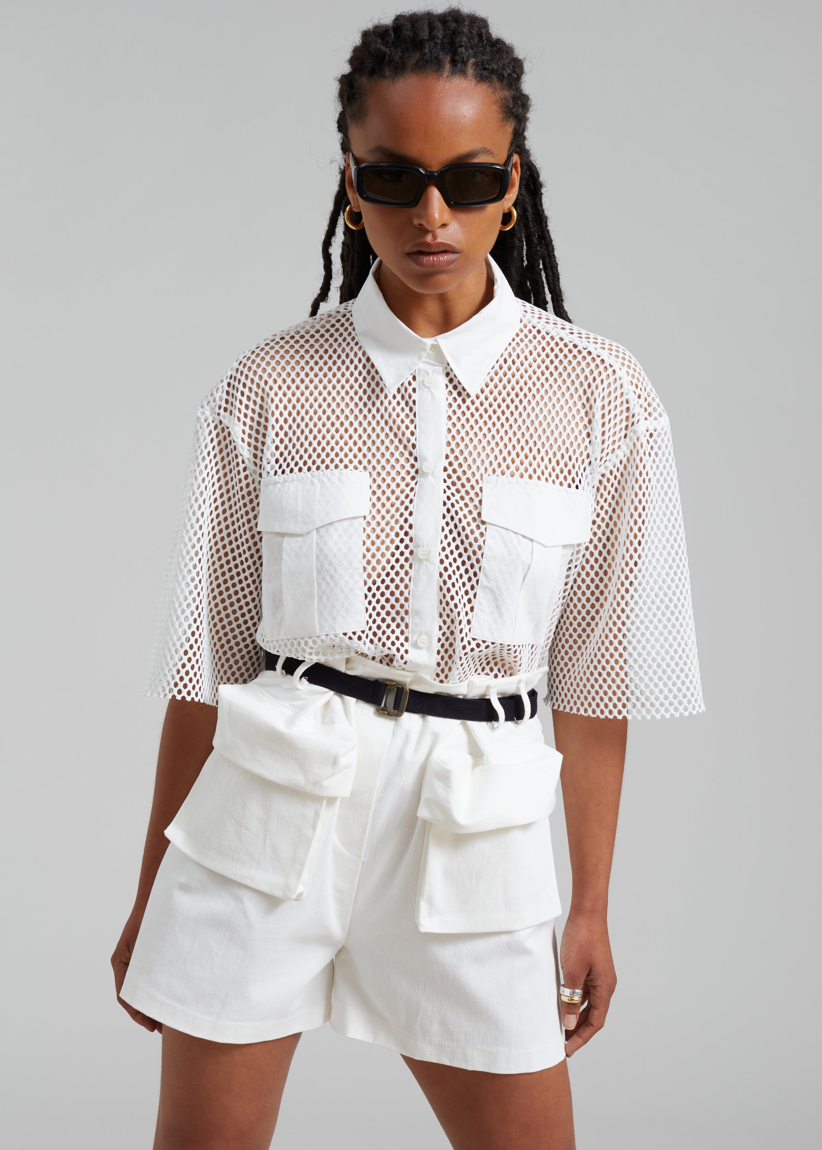 Raye Cargo Shorts - White - 3