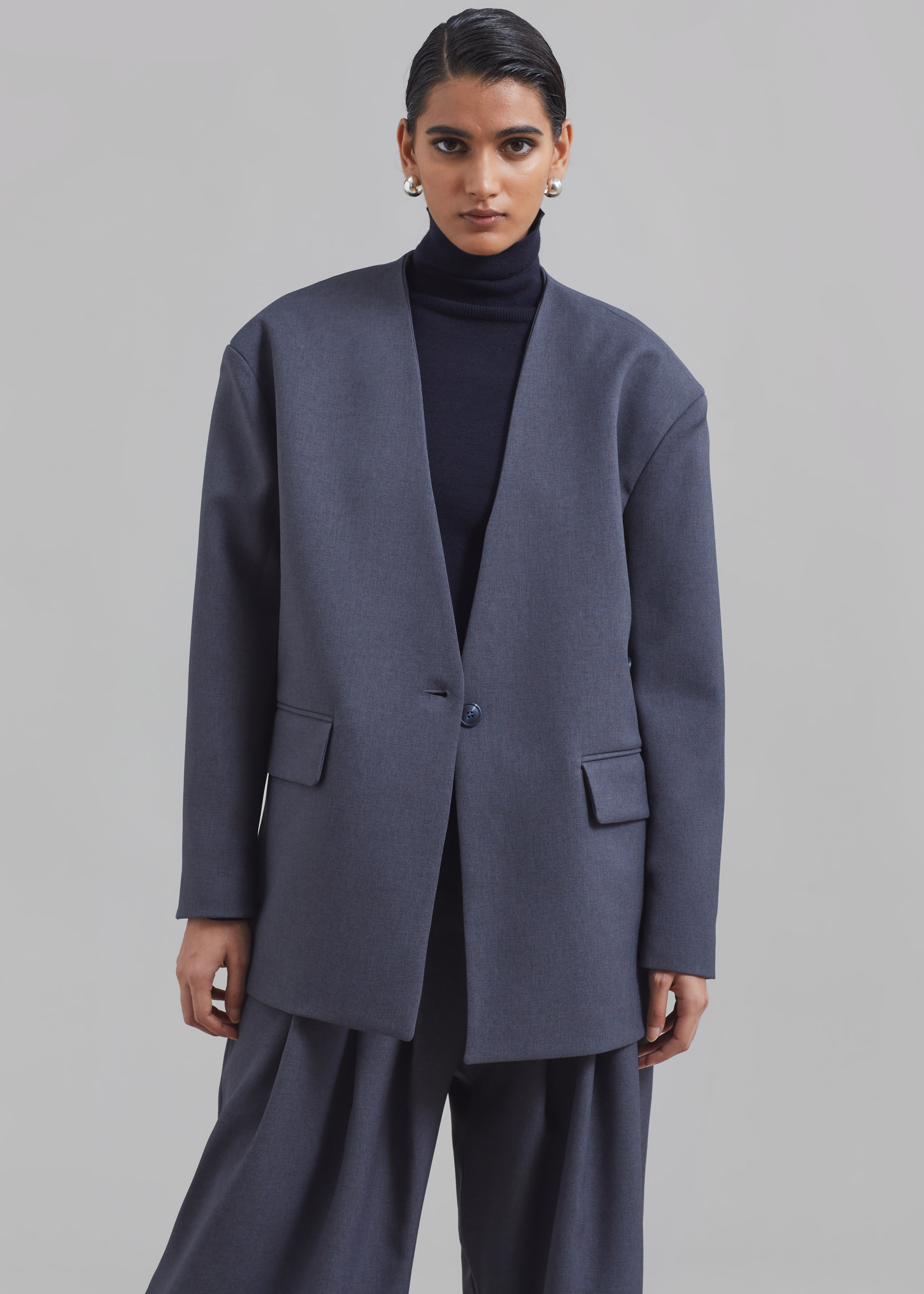 Regina Boxy Blazer - Grey - 3