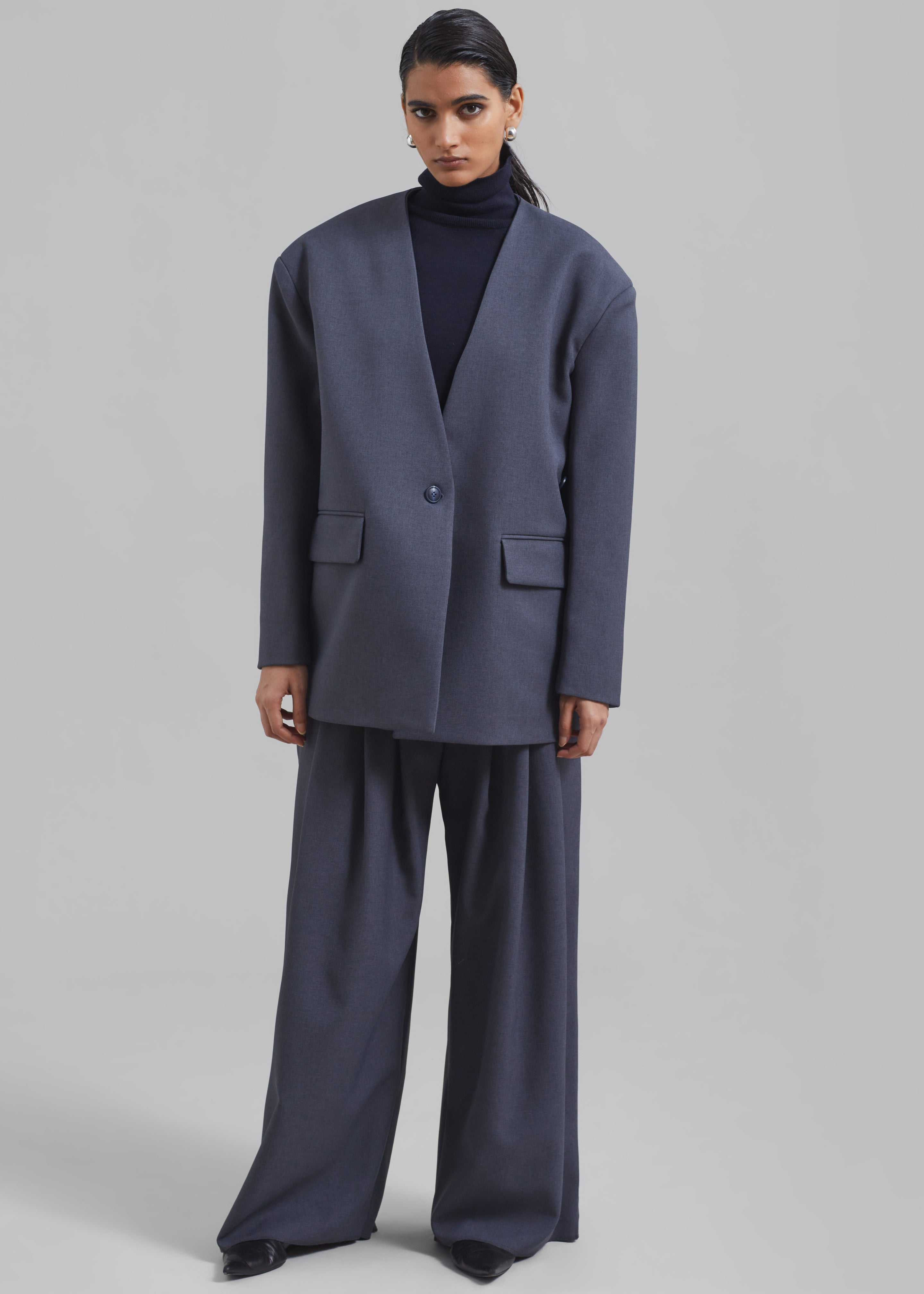 Regina Boxy Blazer - Grey - 5