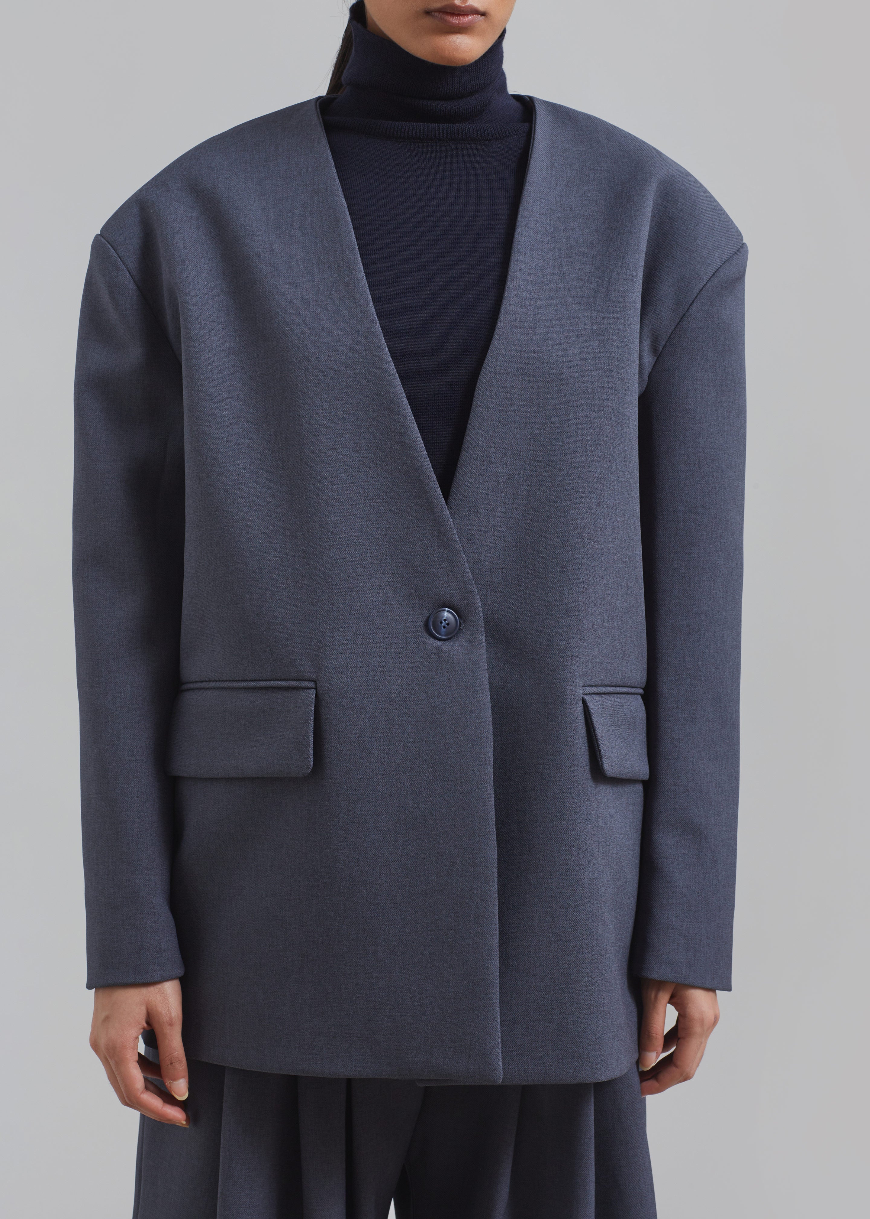 Regina Boxy Blazer - Grey - 6