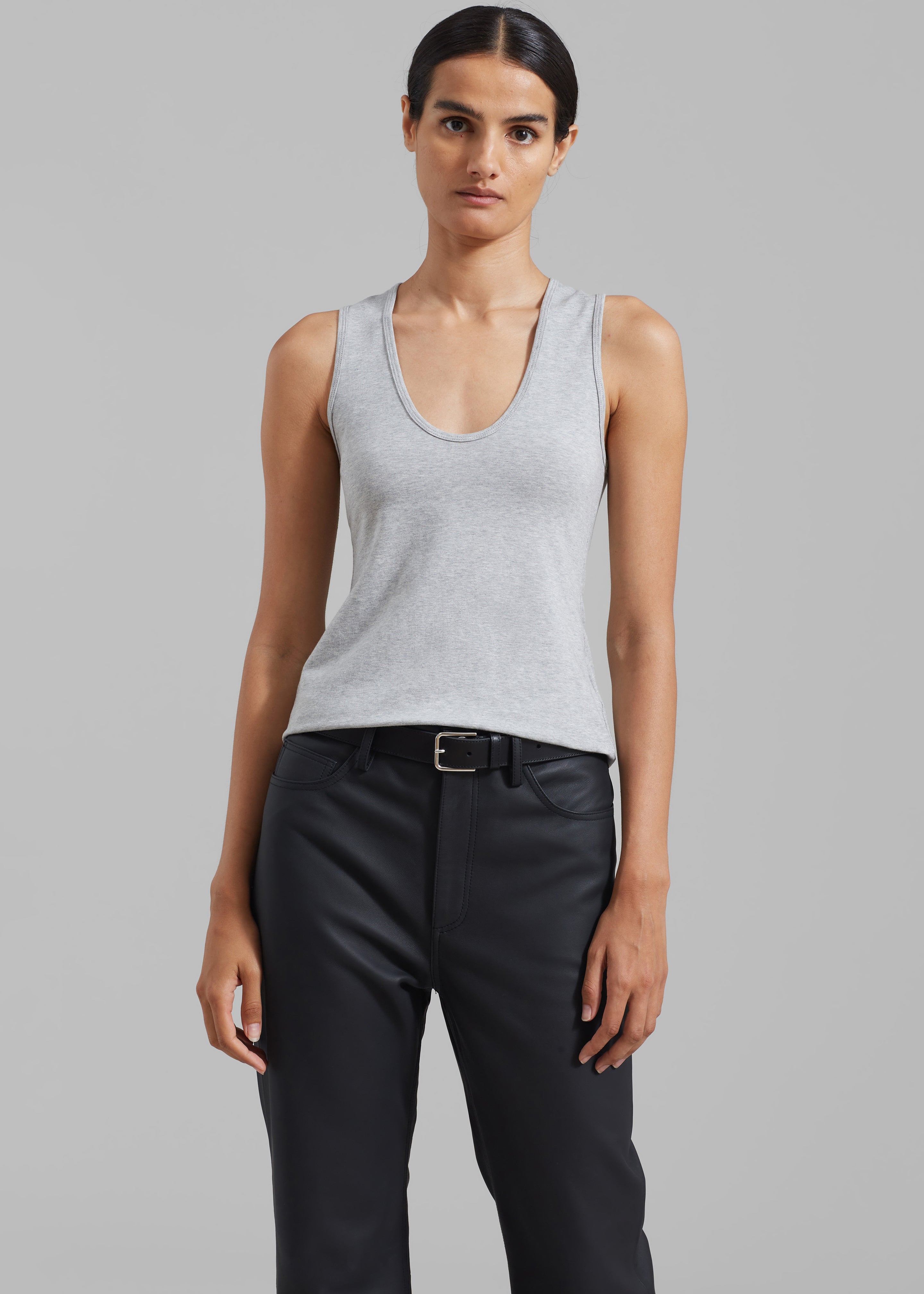 REMAIN Leather Straight Pants - Black - 6