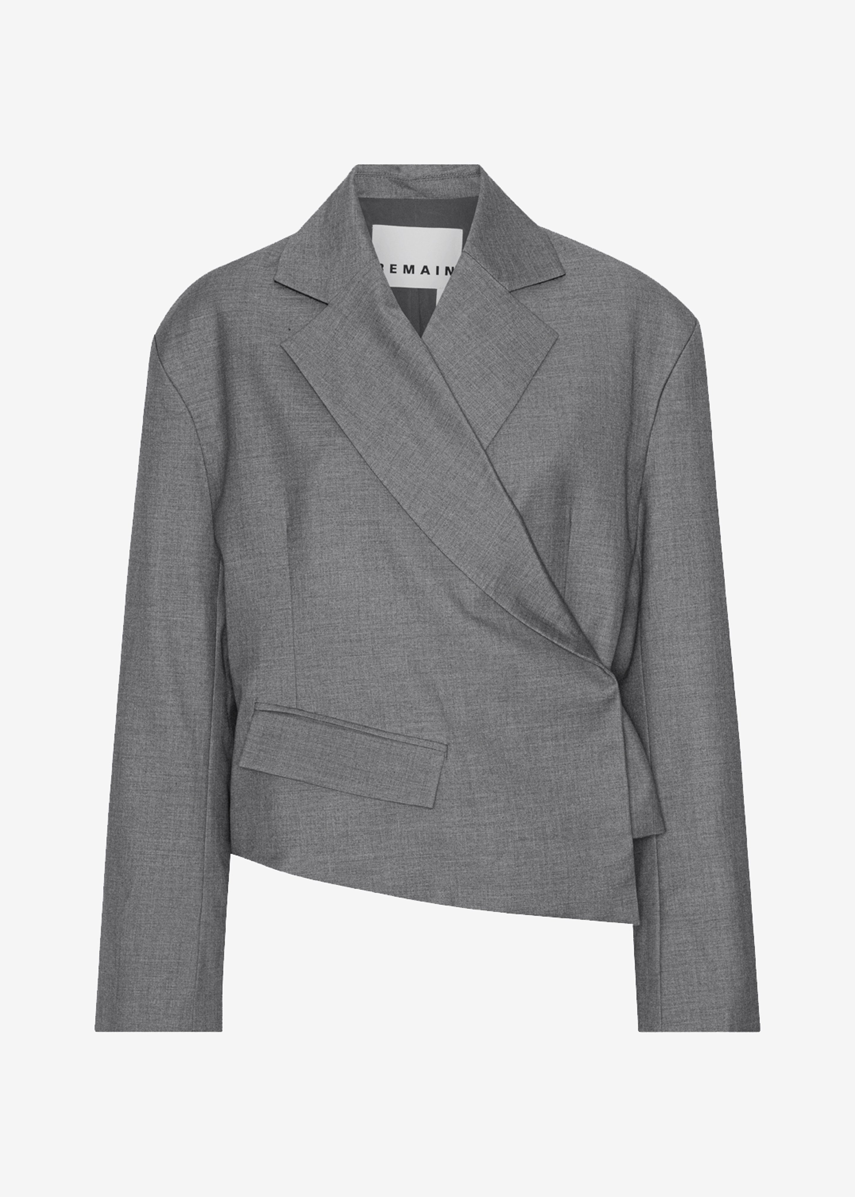 REMAIN Overlap Suiting Blazer - Dark Gull Gray - 9