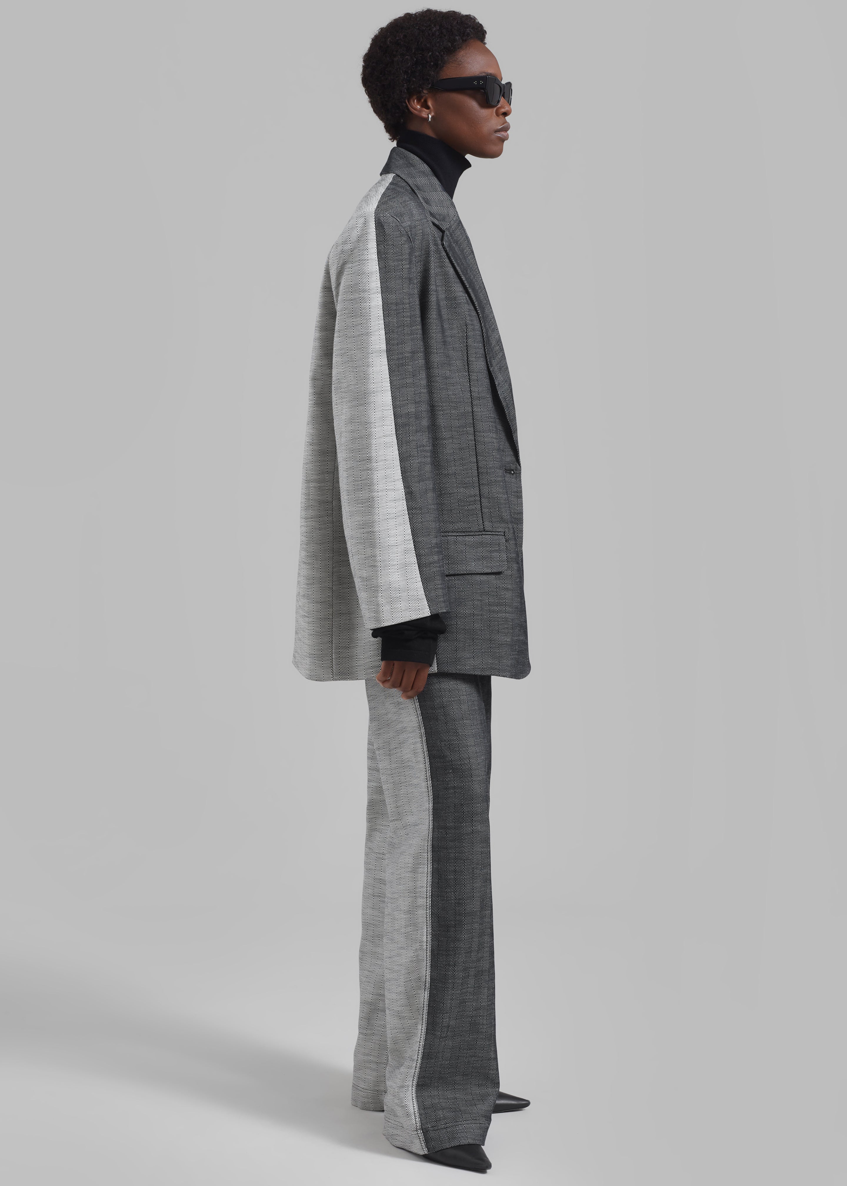 REMAIN Two Side Straight Pants - Black Comb - 2