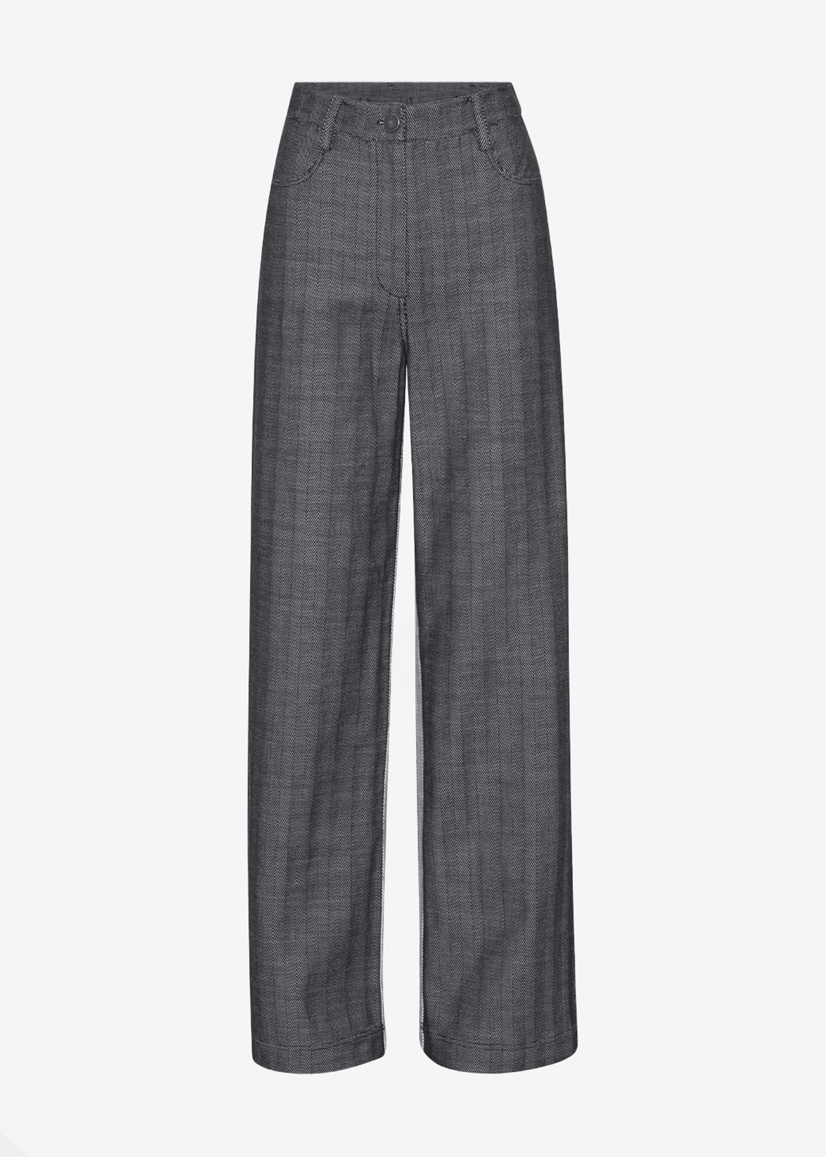 REMAIN Two Side Straight Pants - Black Comb - 11