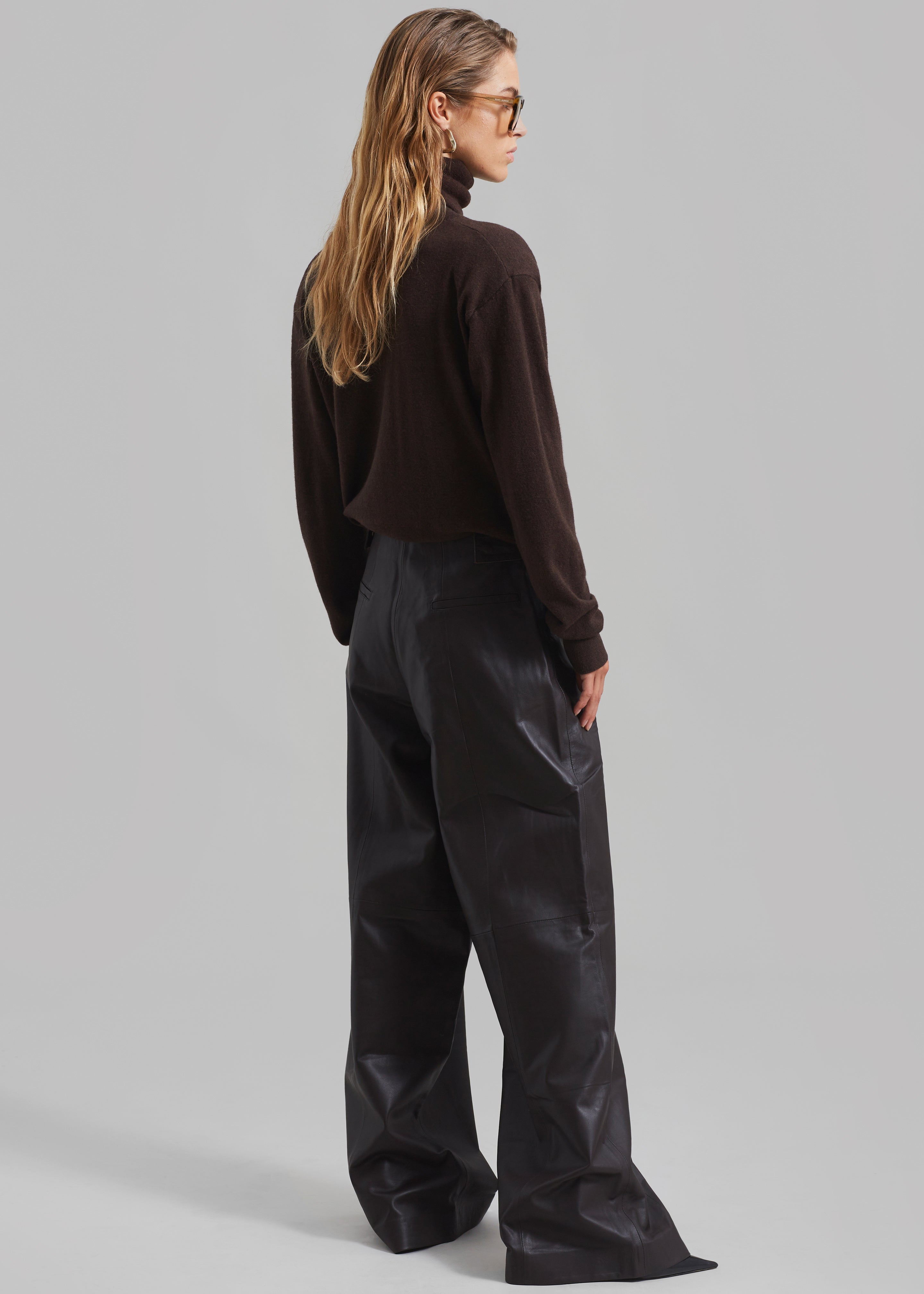 REMAIN Wide Eyelet Pants - Coffee Bean - 8
