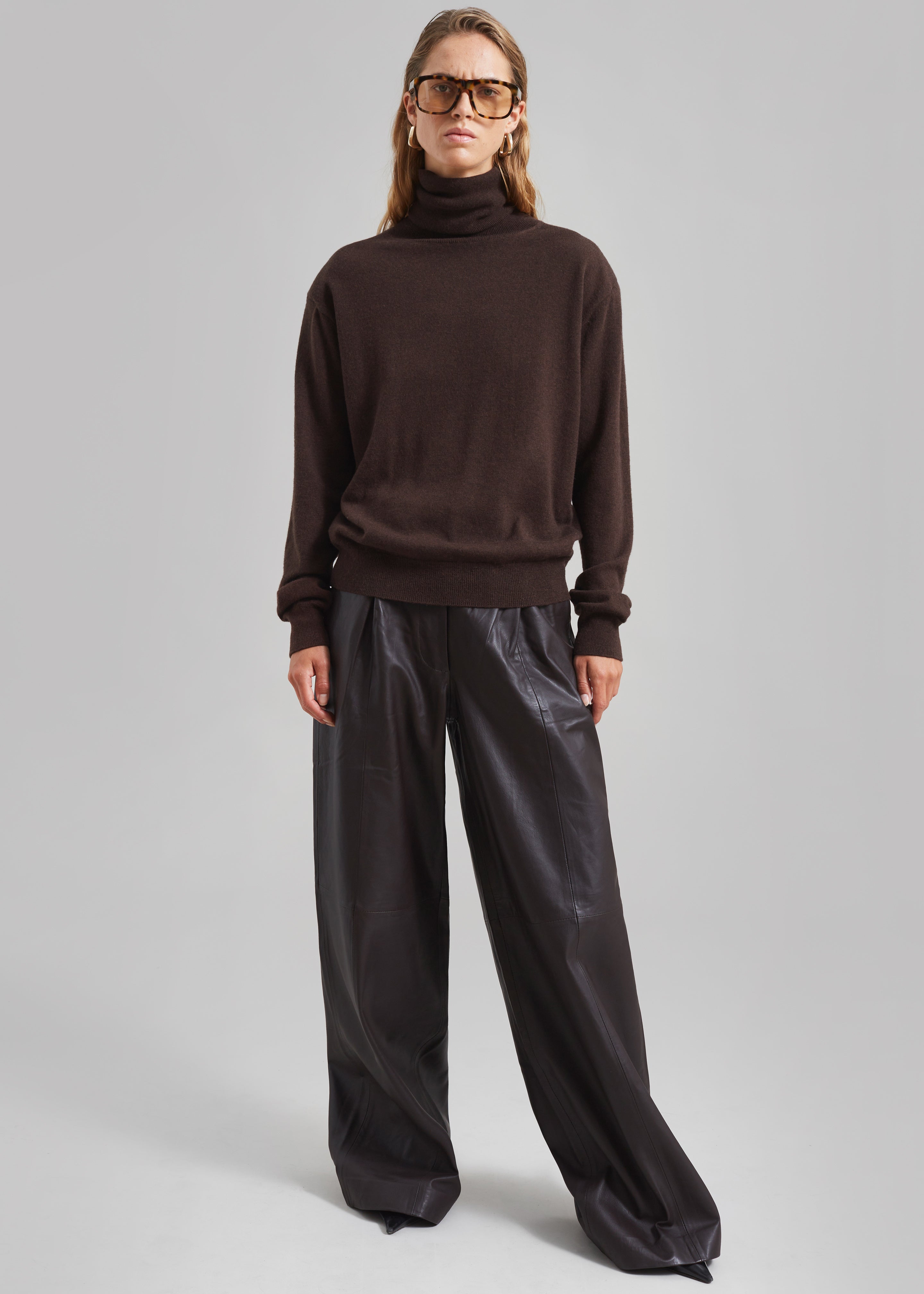 REMAIN Wide Eyelet Pants - Coffee Bean - 6