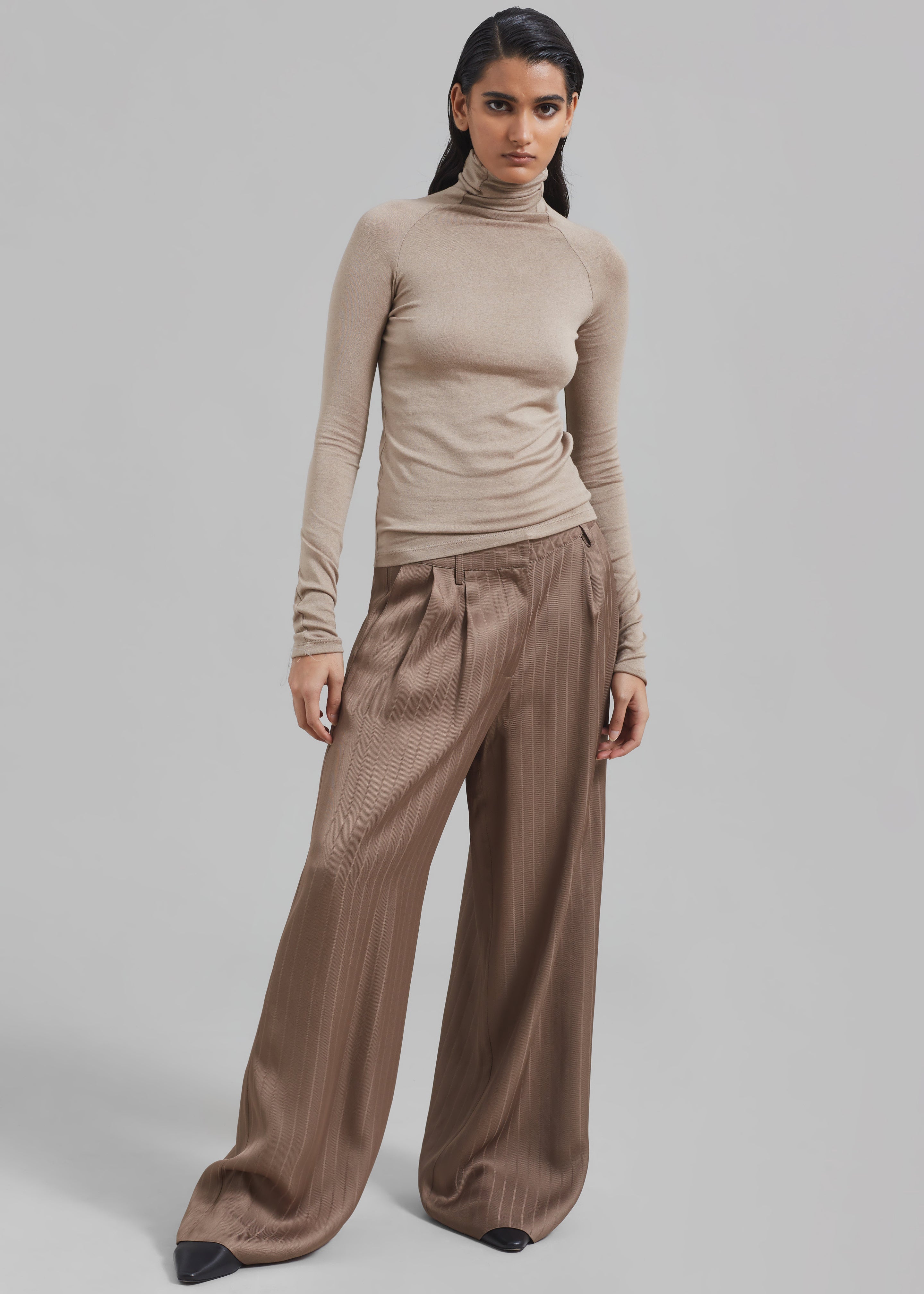 REMAIN Wide Suiting Pants - Timber Wolf - 7