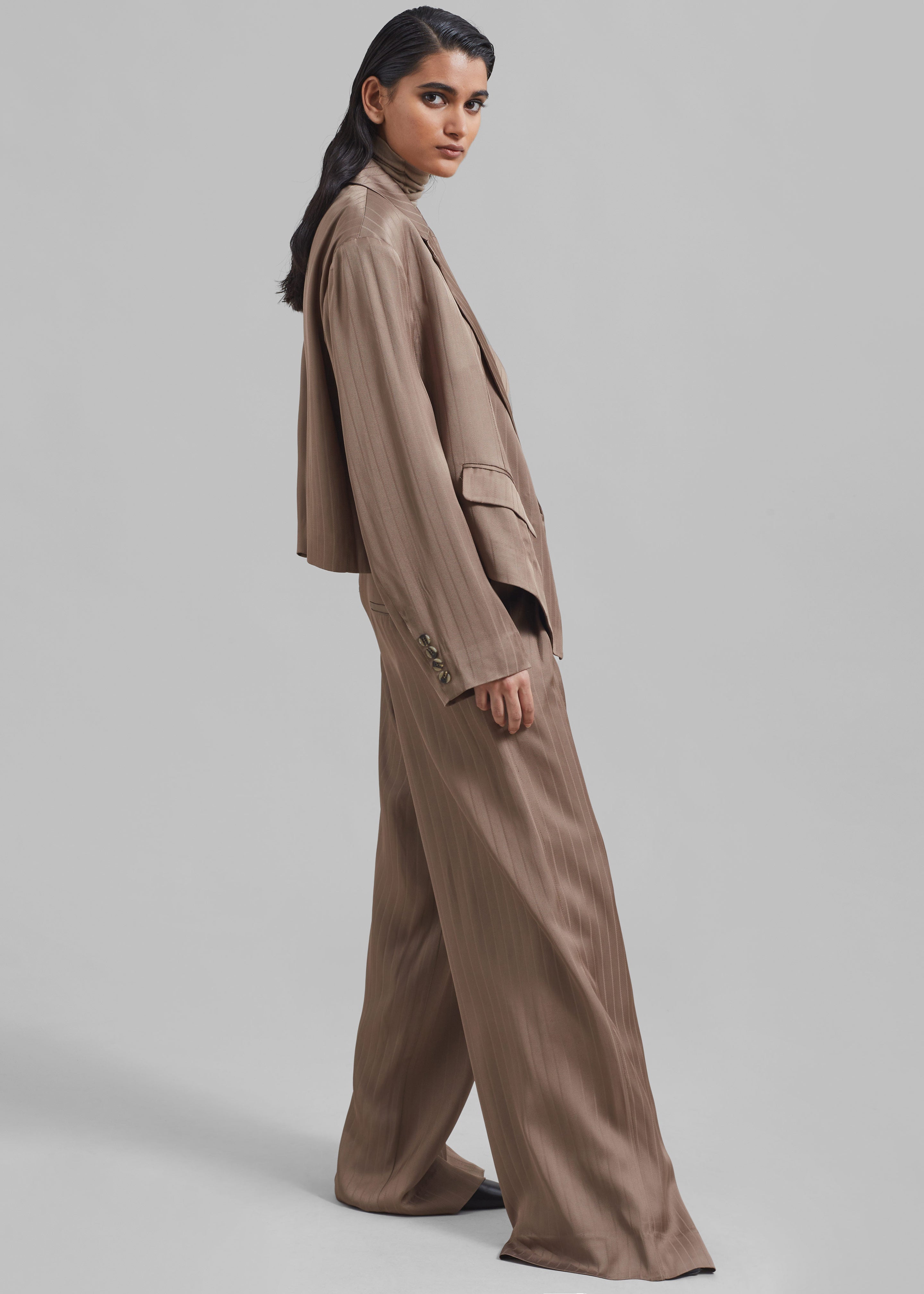 REMAIN Wide Suiting Pants - Timber Wolf - 8