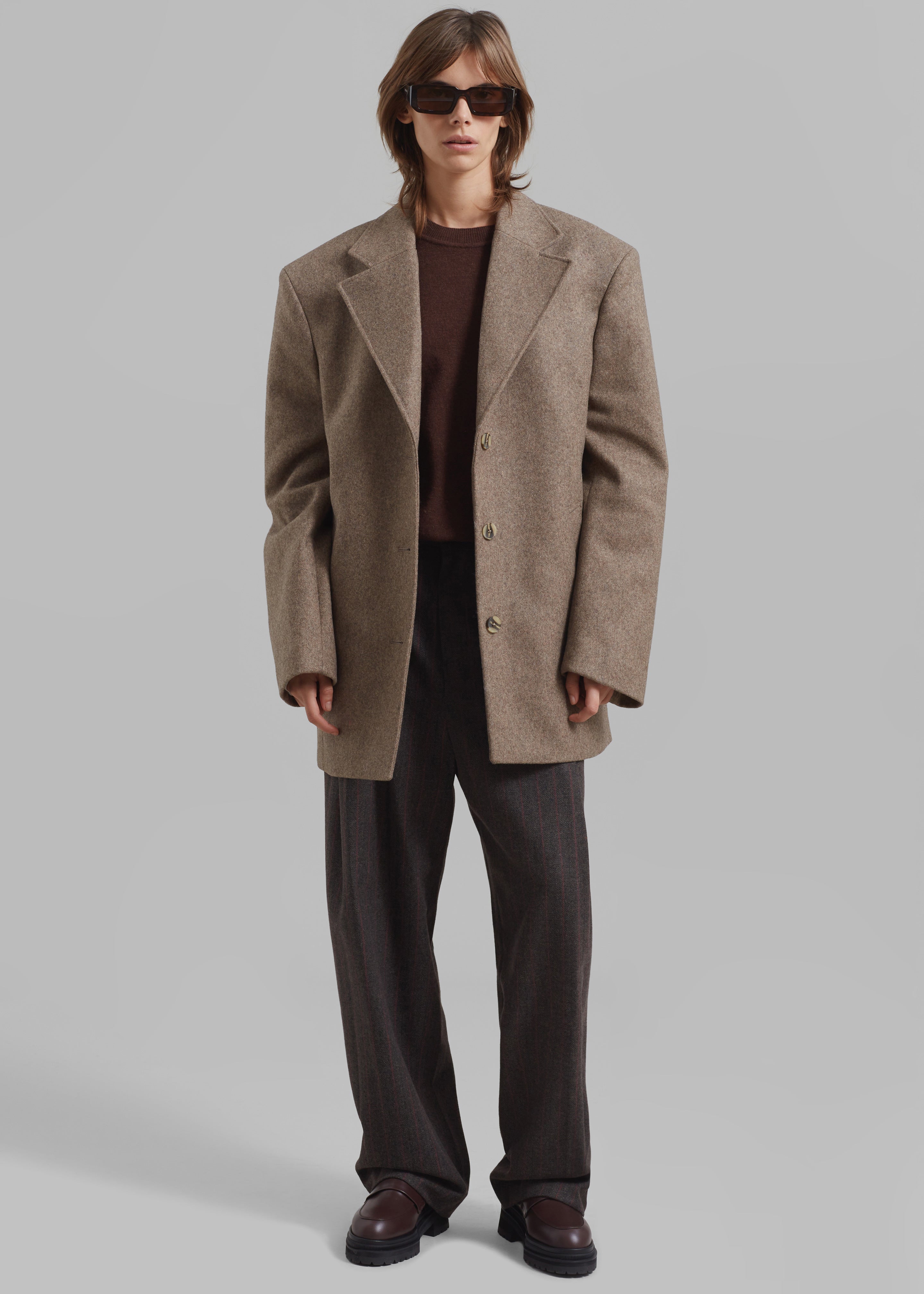REMAIN Wool Boxy Jacket - Otter - 6