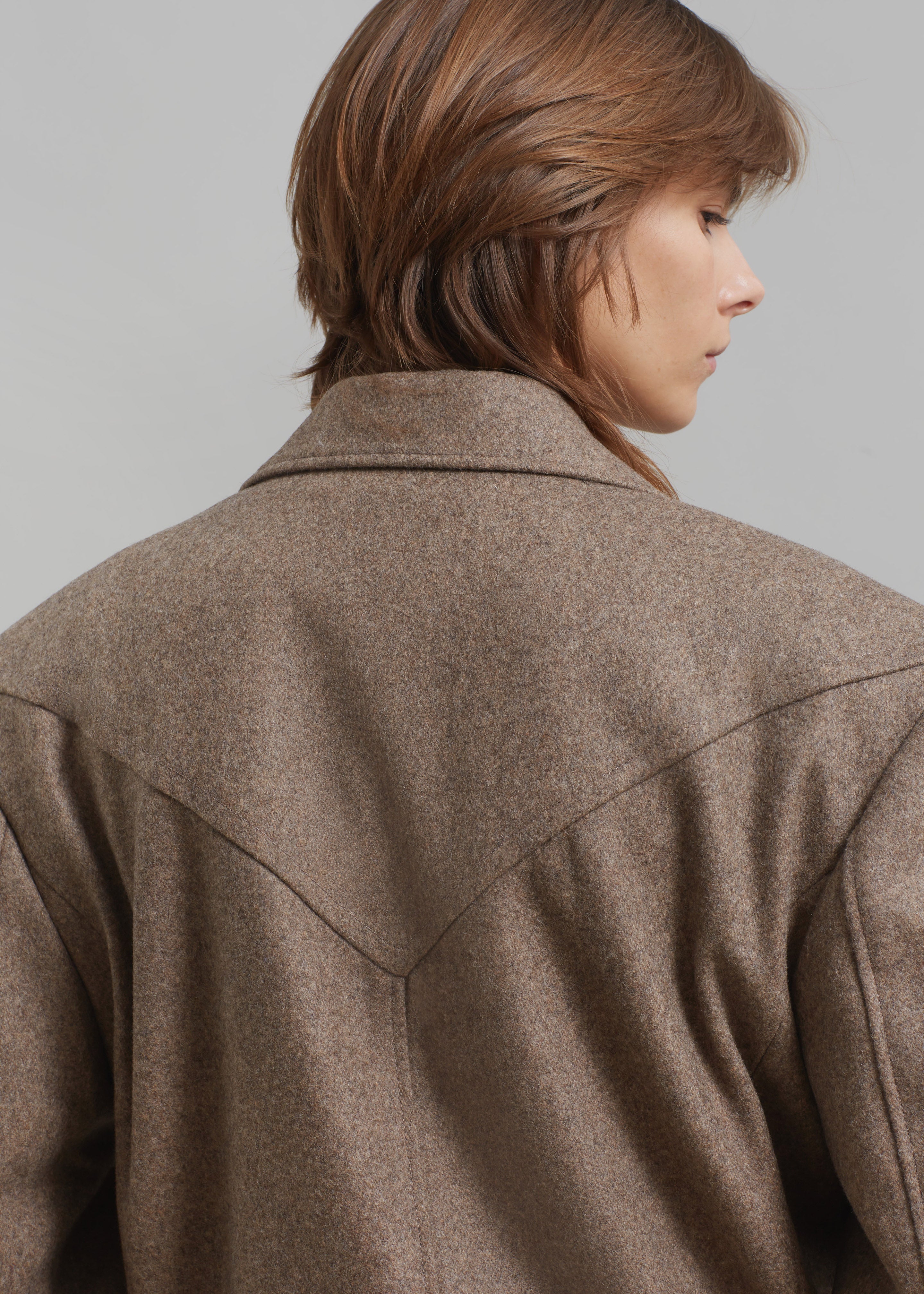 REMAIN Wool Boxy Jacket - Otter - 9