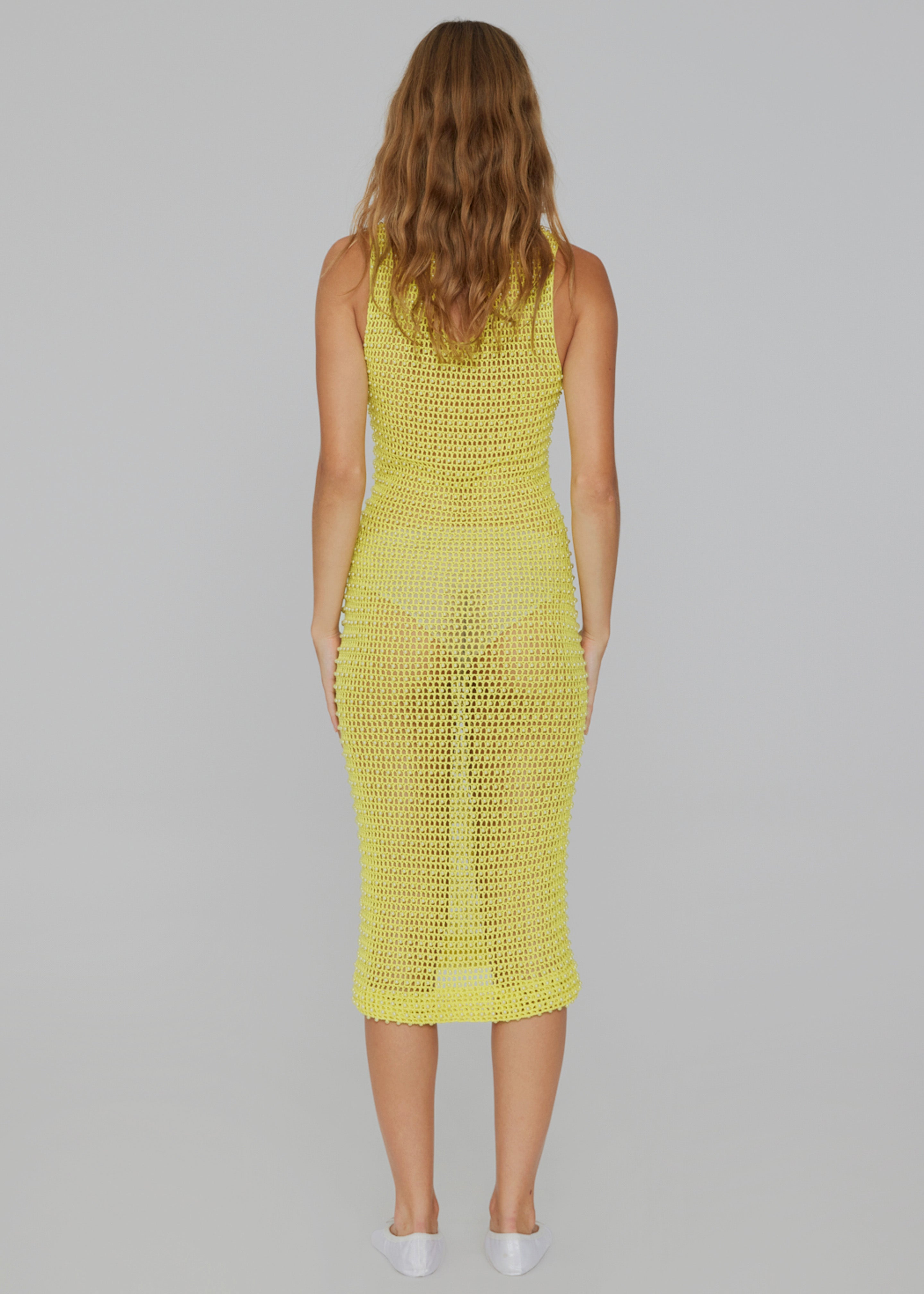 REMAIN Pearl Knit Dress - Banana Cream - 7
