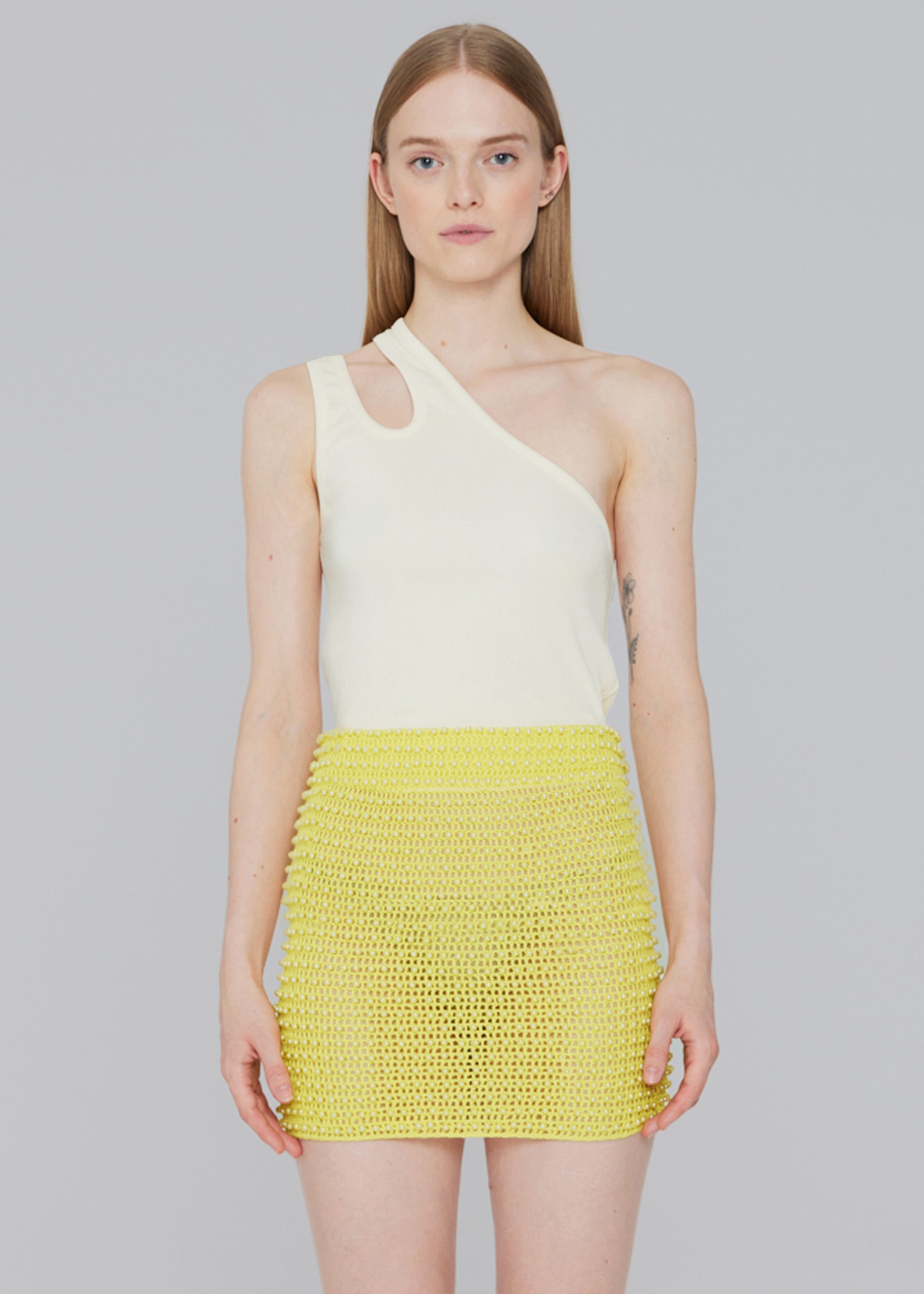 REMAIN Pearl Knit Skirt - Banana Cream - 6