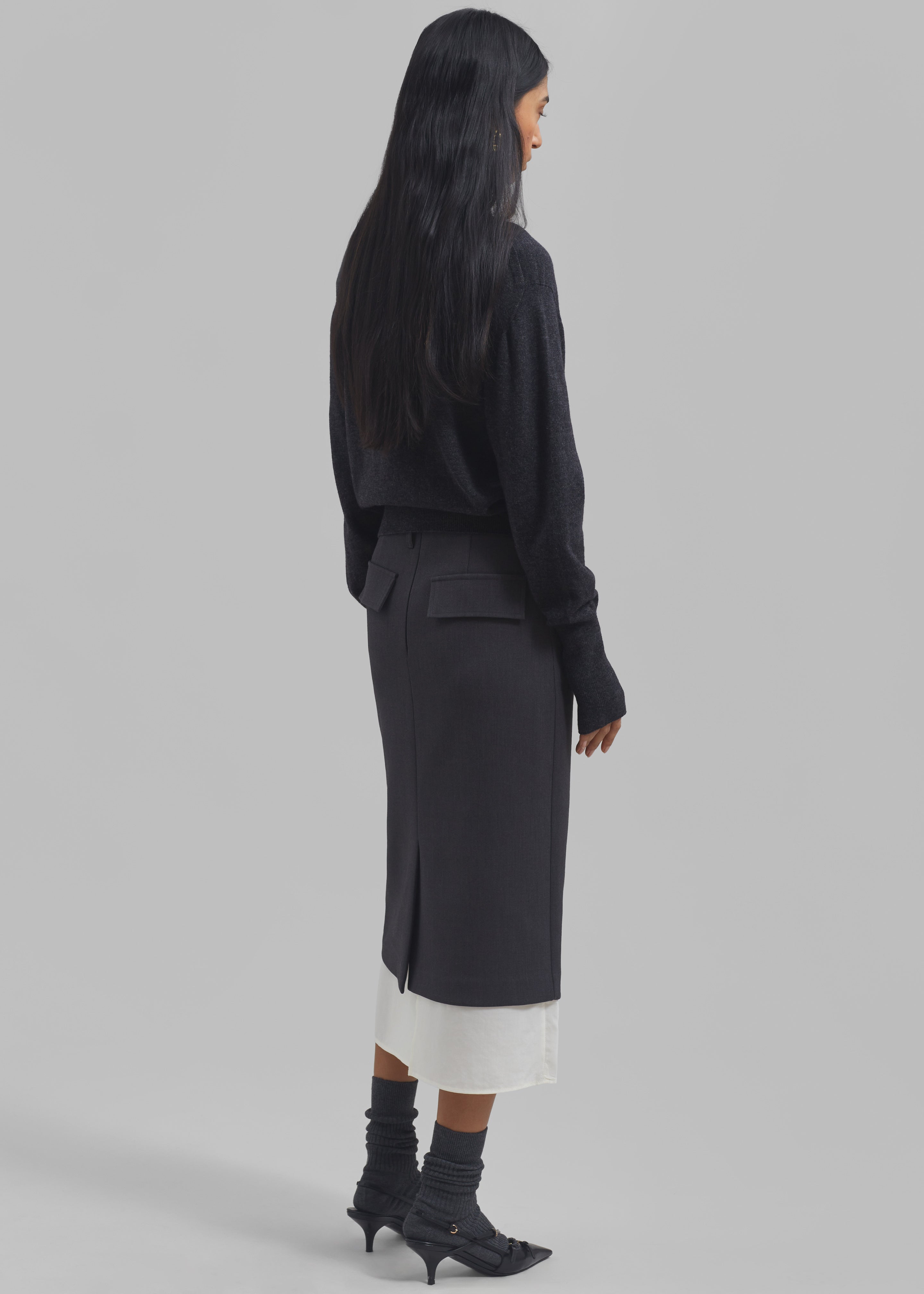 Roane Midi Skirt - Charcoal - 6