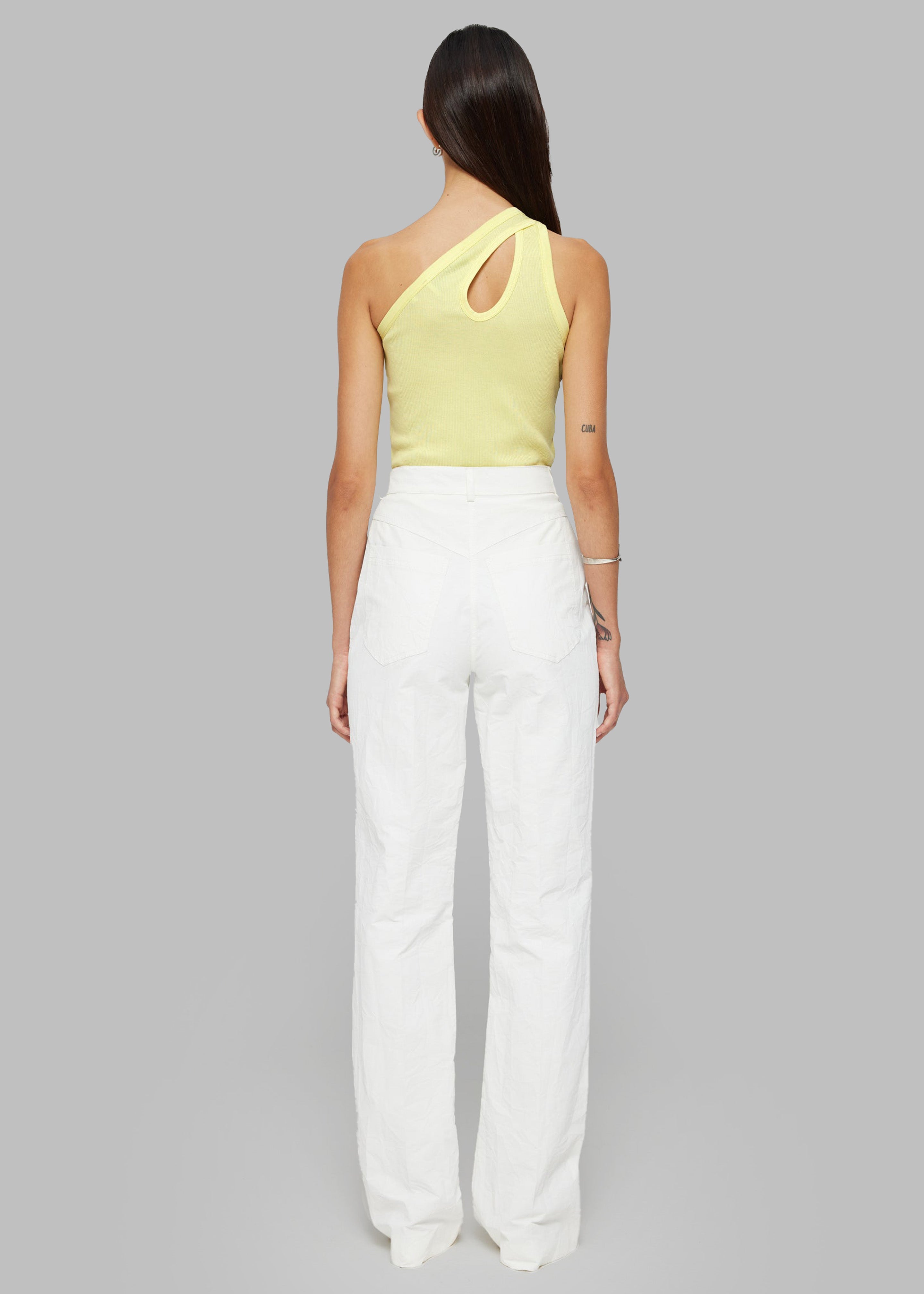 Róhe Asymmetrical Tank Top - Light Yellow - 4