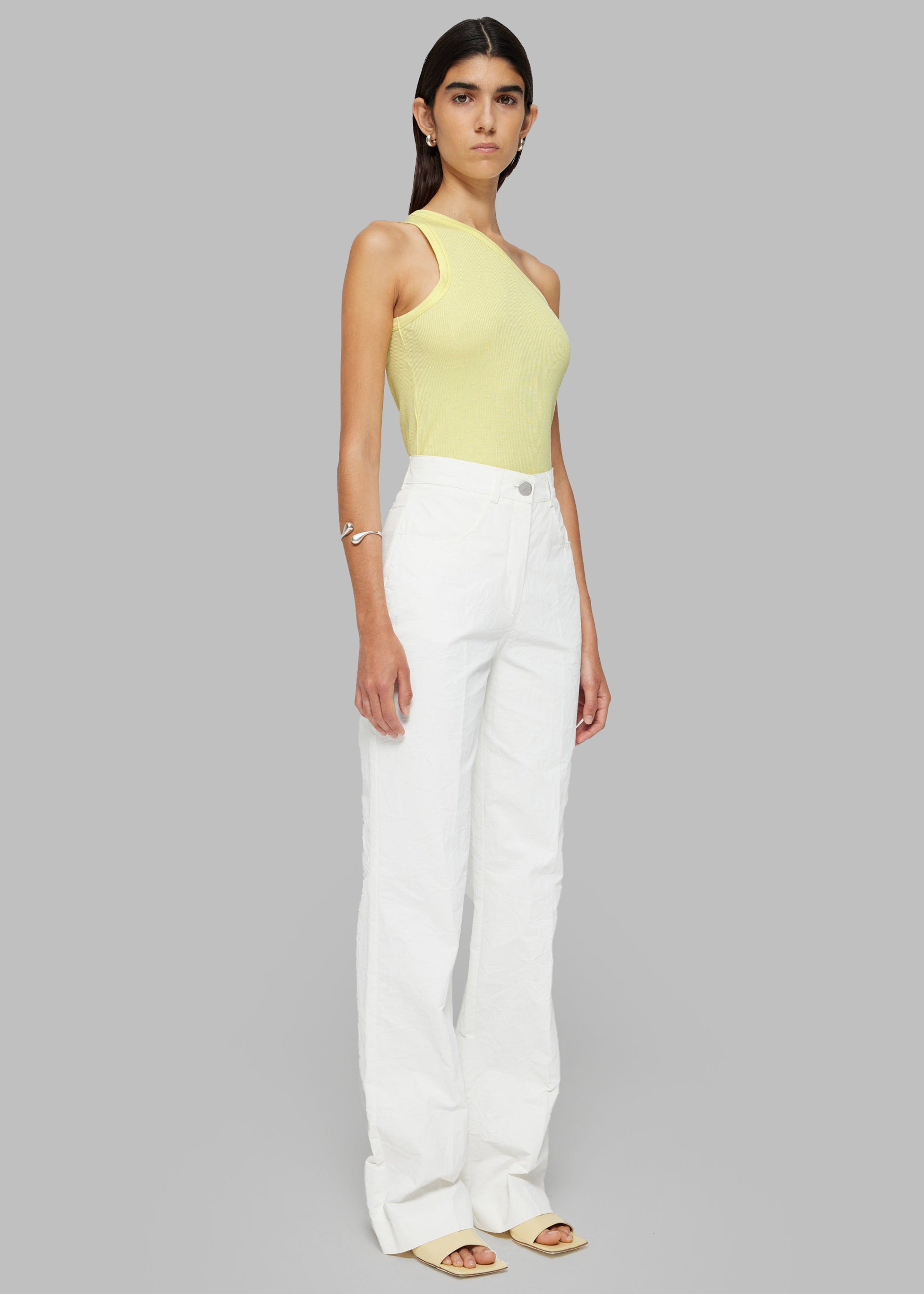 Róhe Asymmetrical Tank Top - Light Yellow - 3