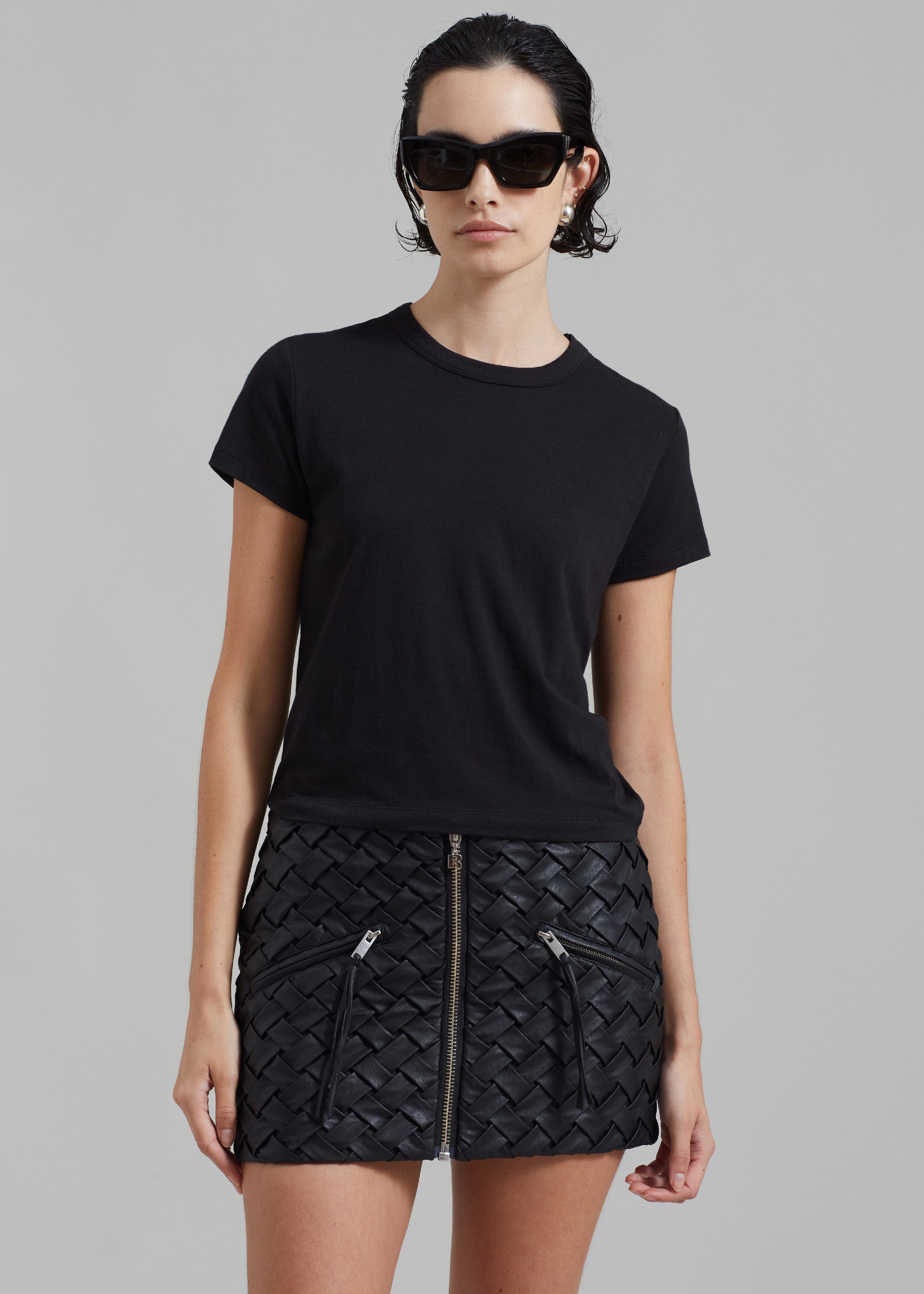 ROTATE Braided Mini Skirt - Black - 7