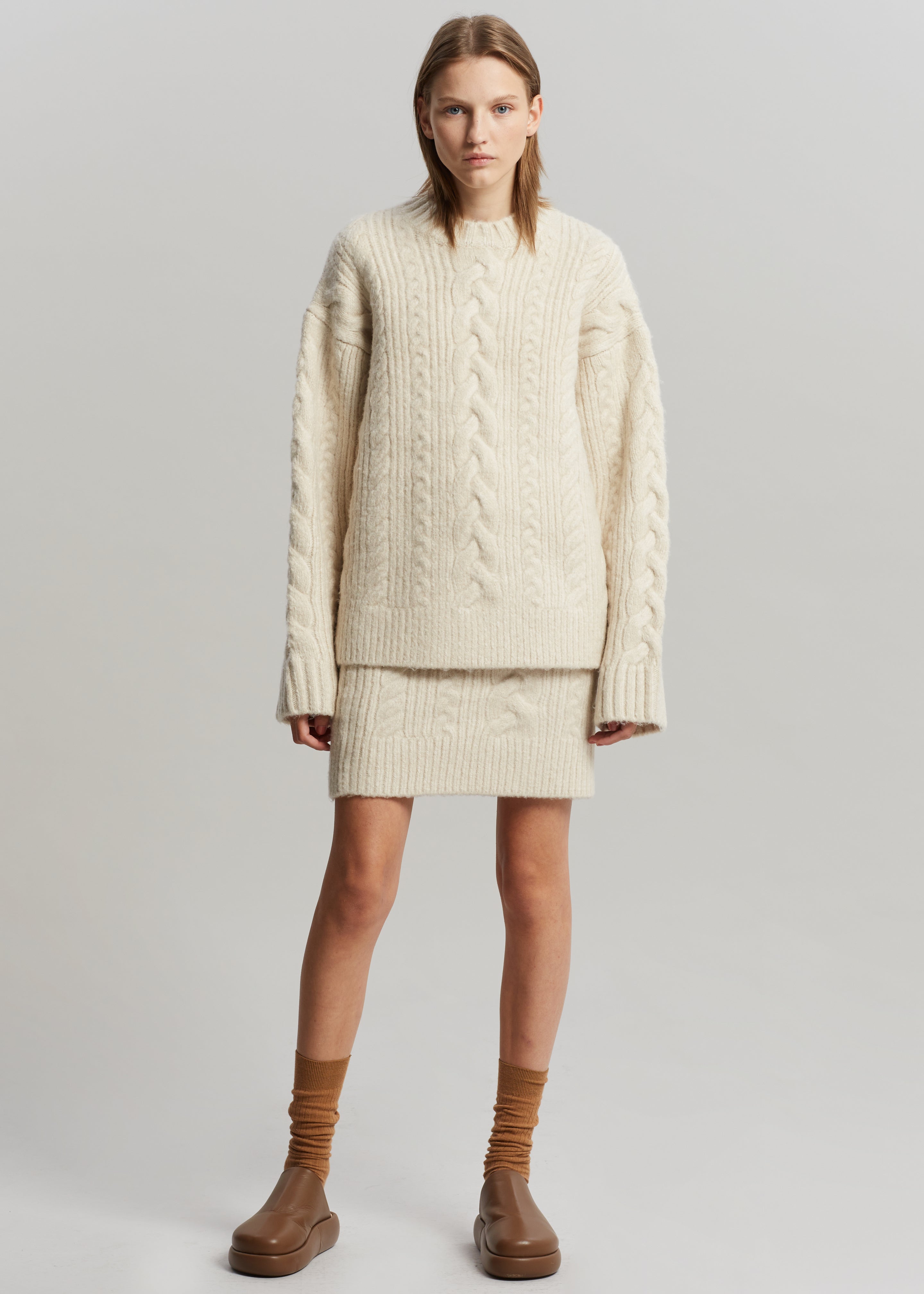 ROTATE Camly Knit Skirt - Pristine White - 4