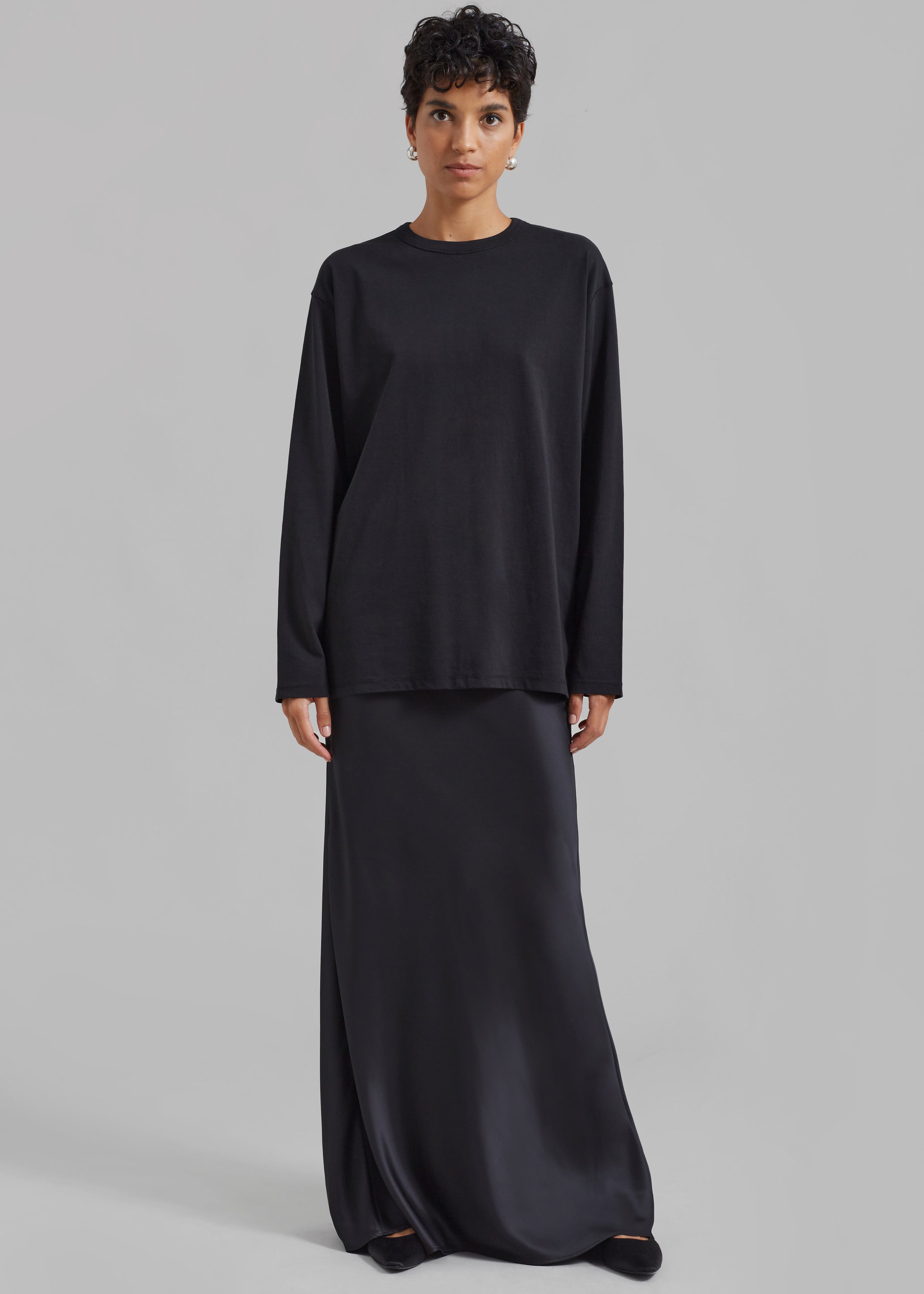 ROTATE Drapy Maxi Skirt - Black - 4