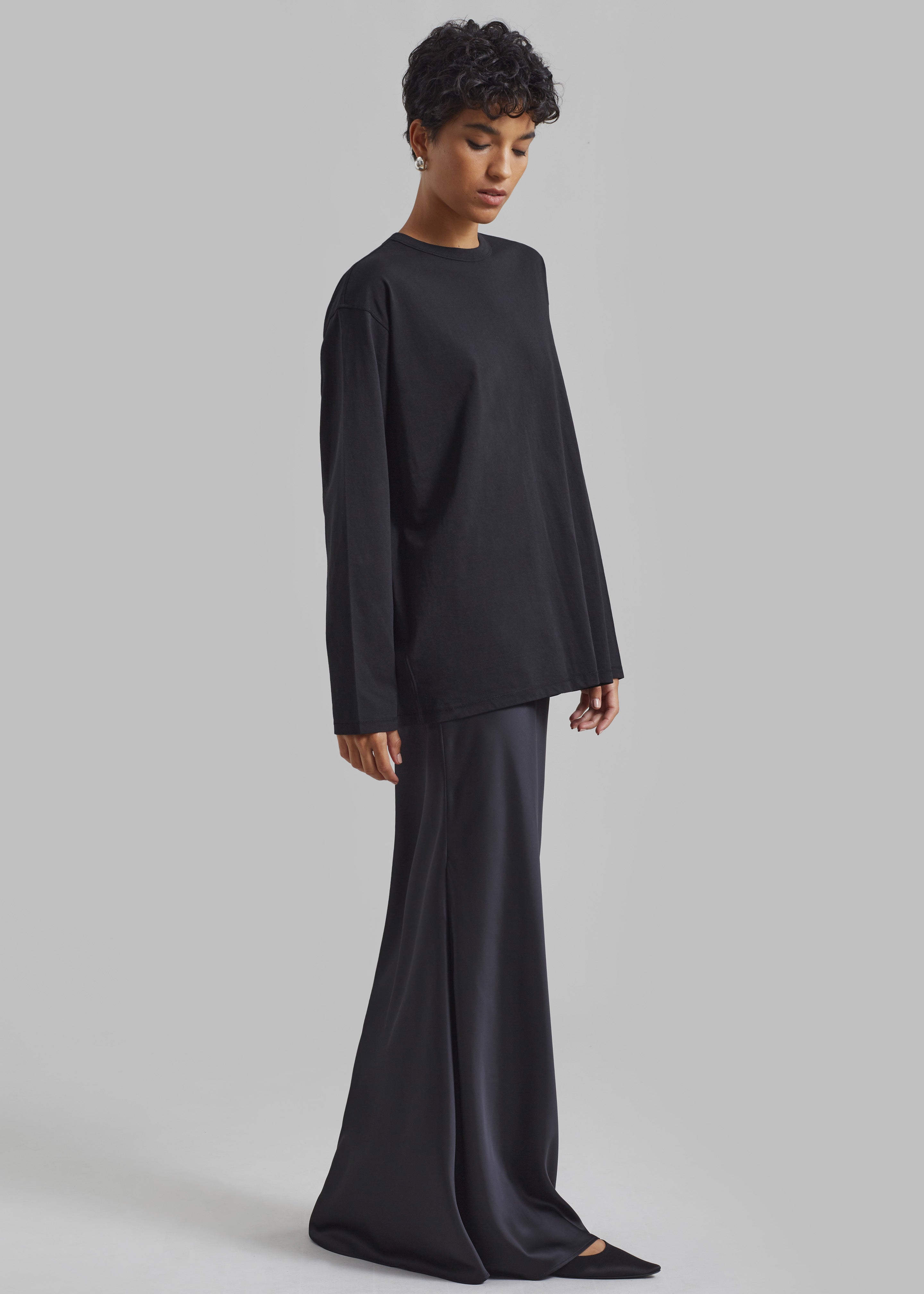 ROTATE Drapy Maxi Skirt - Black - 1