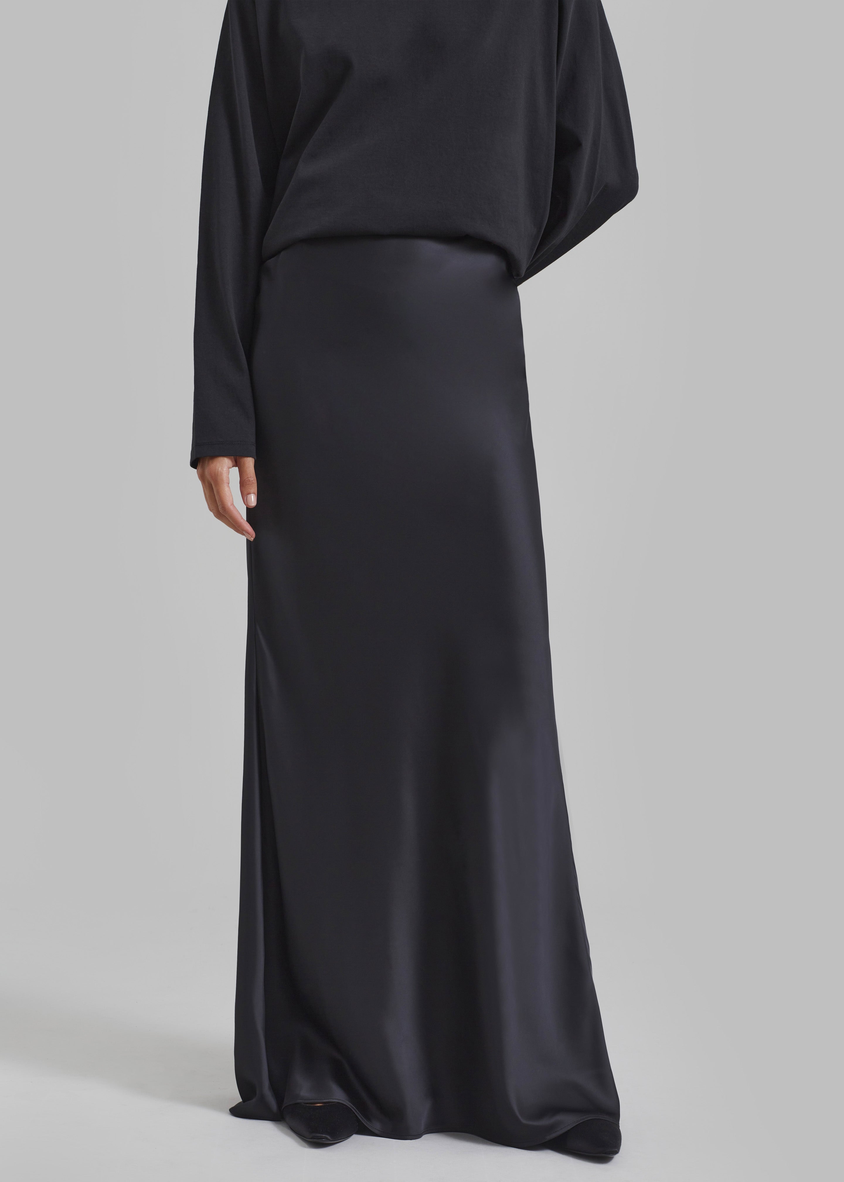 ROTATE Drapy Maxi Skirt - Black - 2