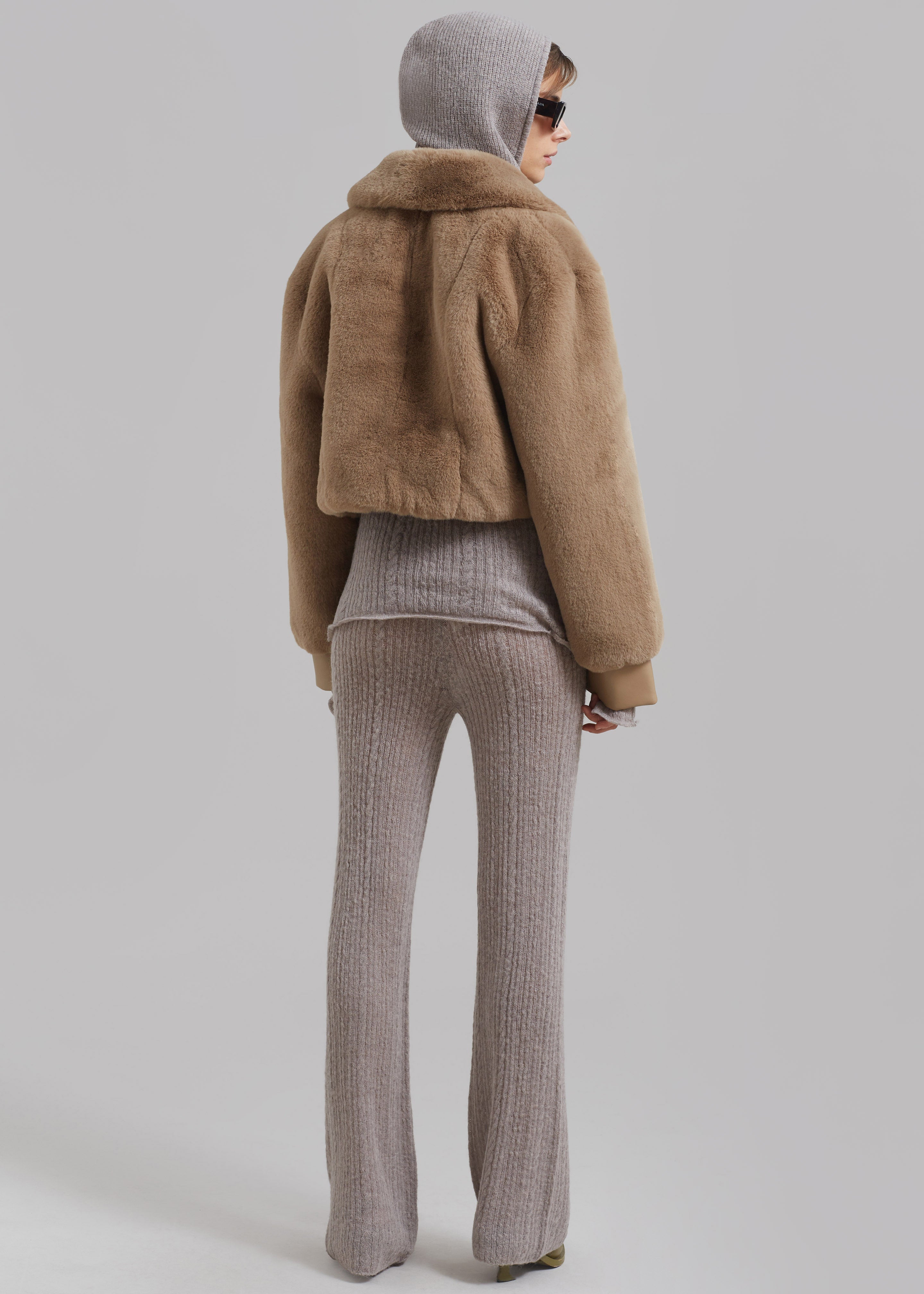 ROTATE Fluffy Clasp Jacket - Sepia Tint - 8